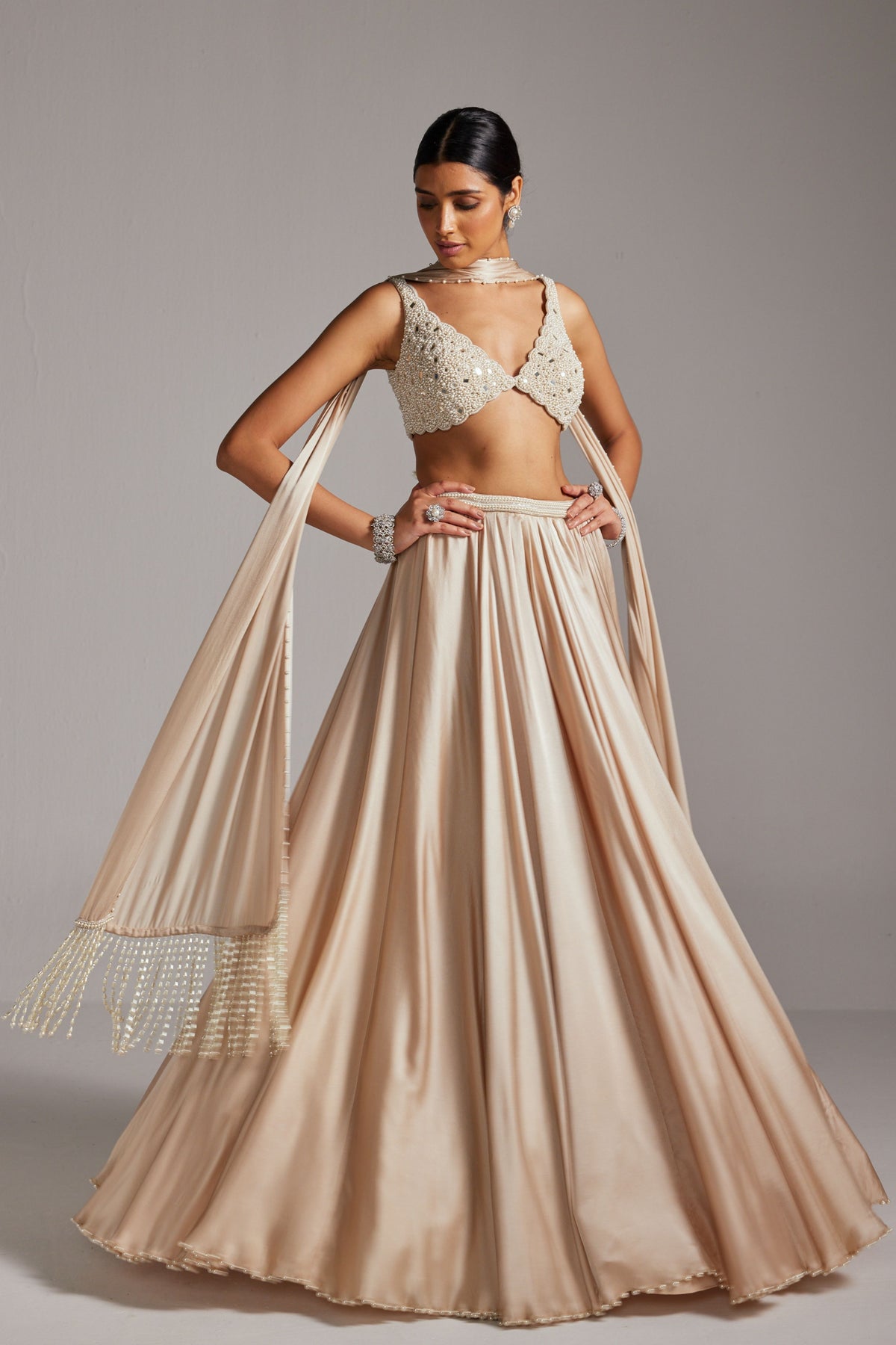 Light Beige OAS Skirt Set
