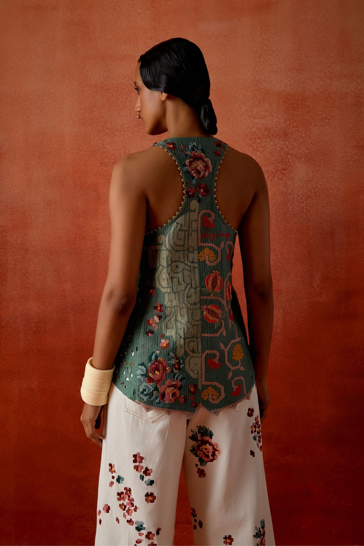 Angrakha Denim Co-ord Set