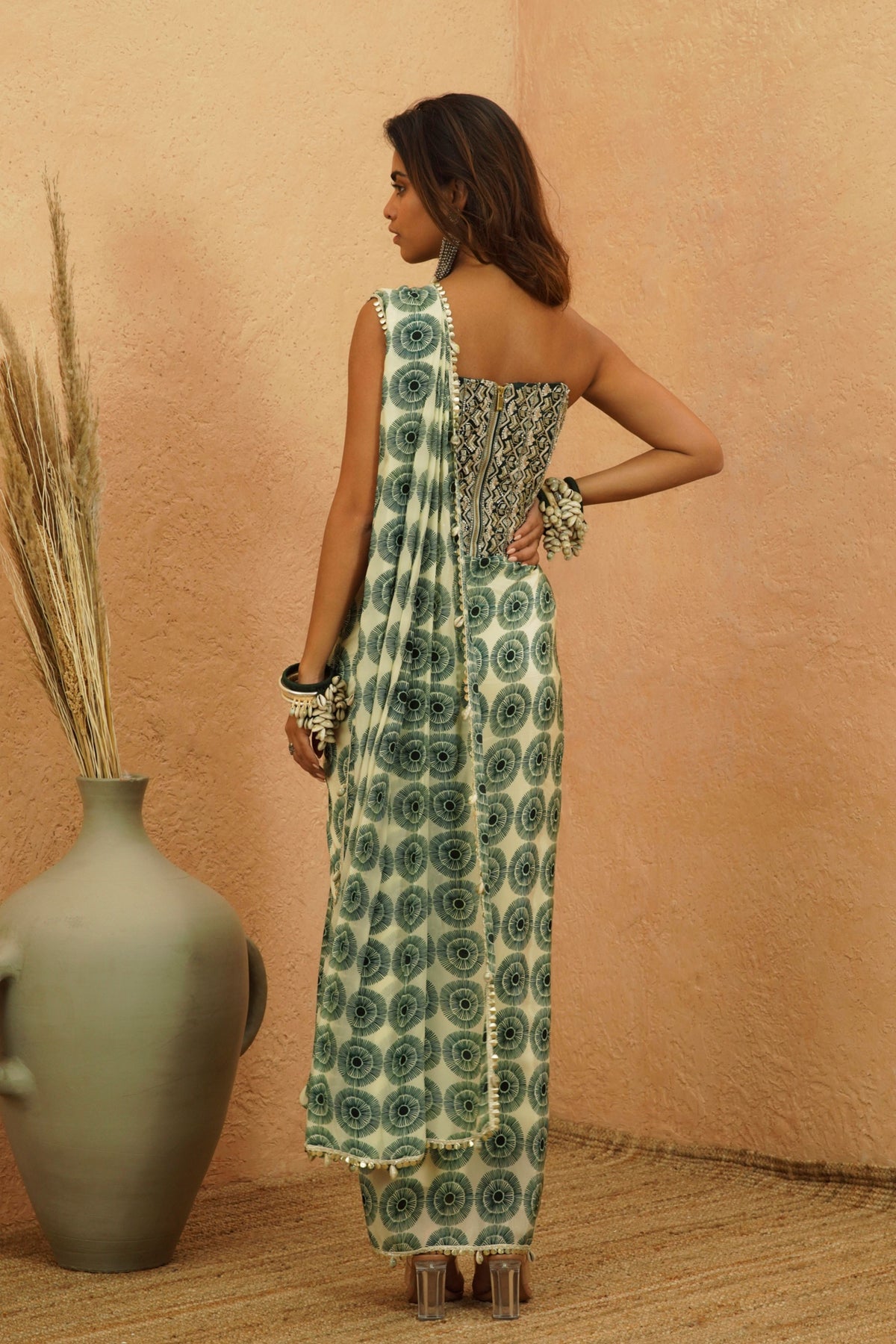 Yasmine Drape Saree Set
