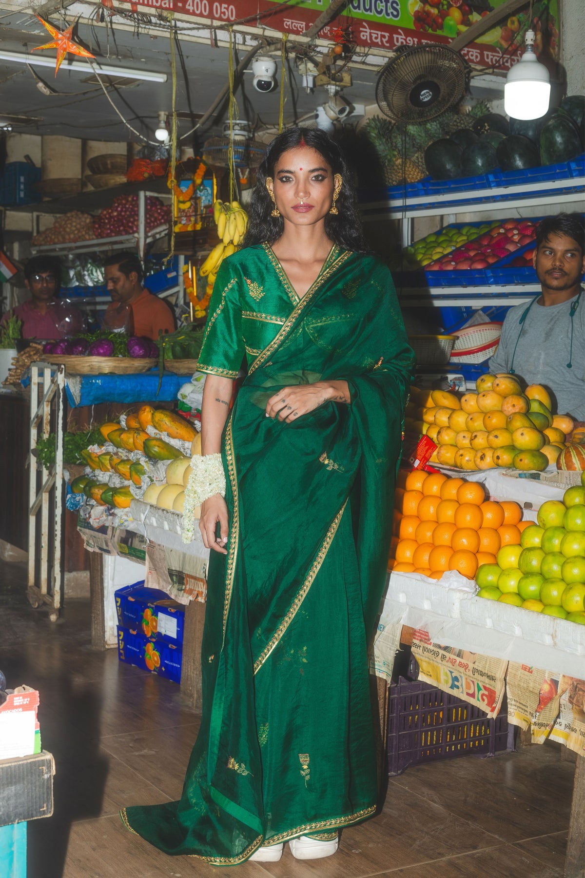 Mirchi Panna Saree