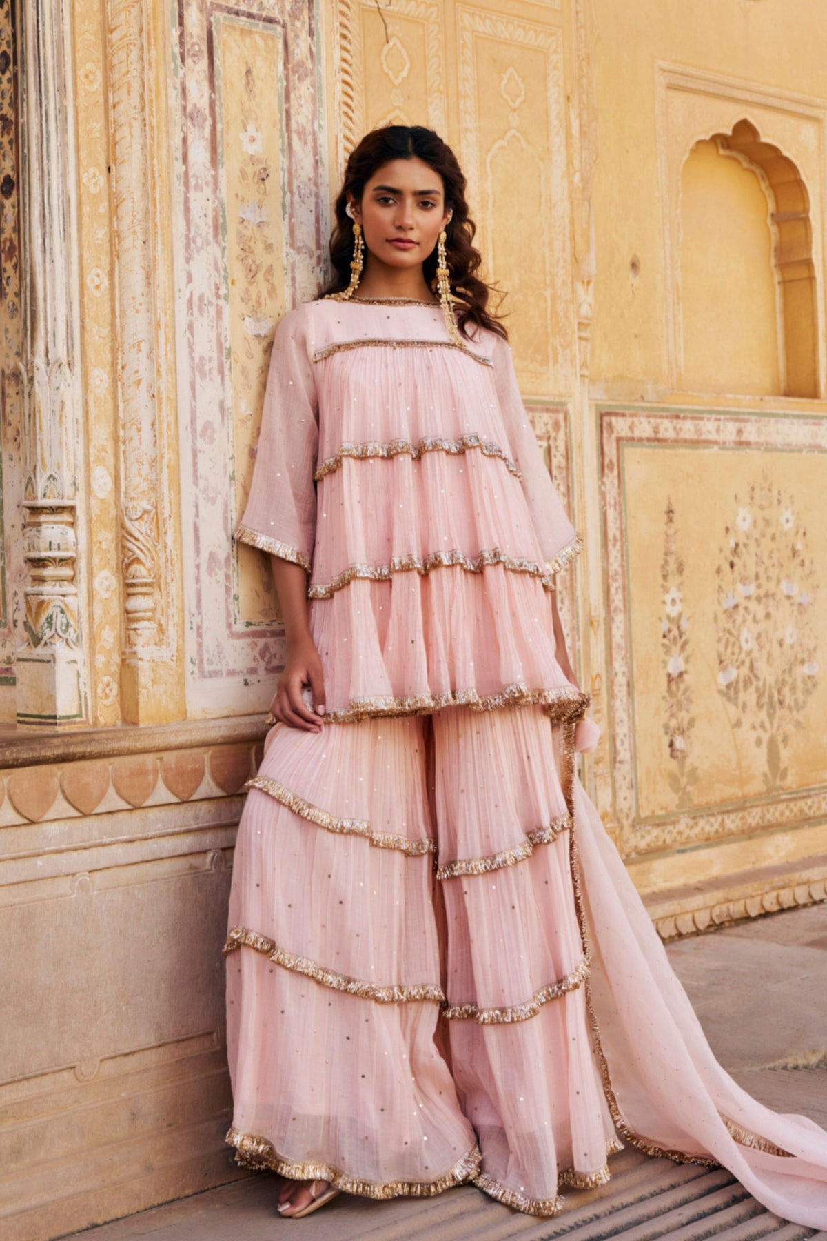 Vintage Blush Sharara Set