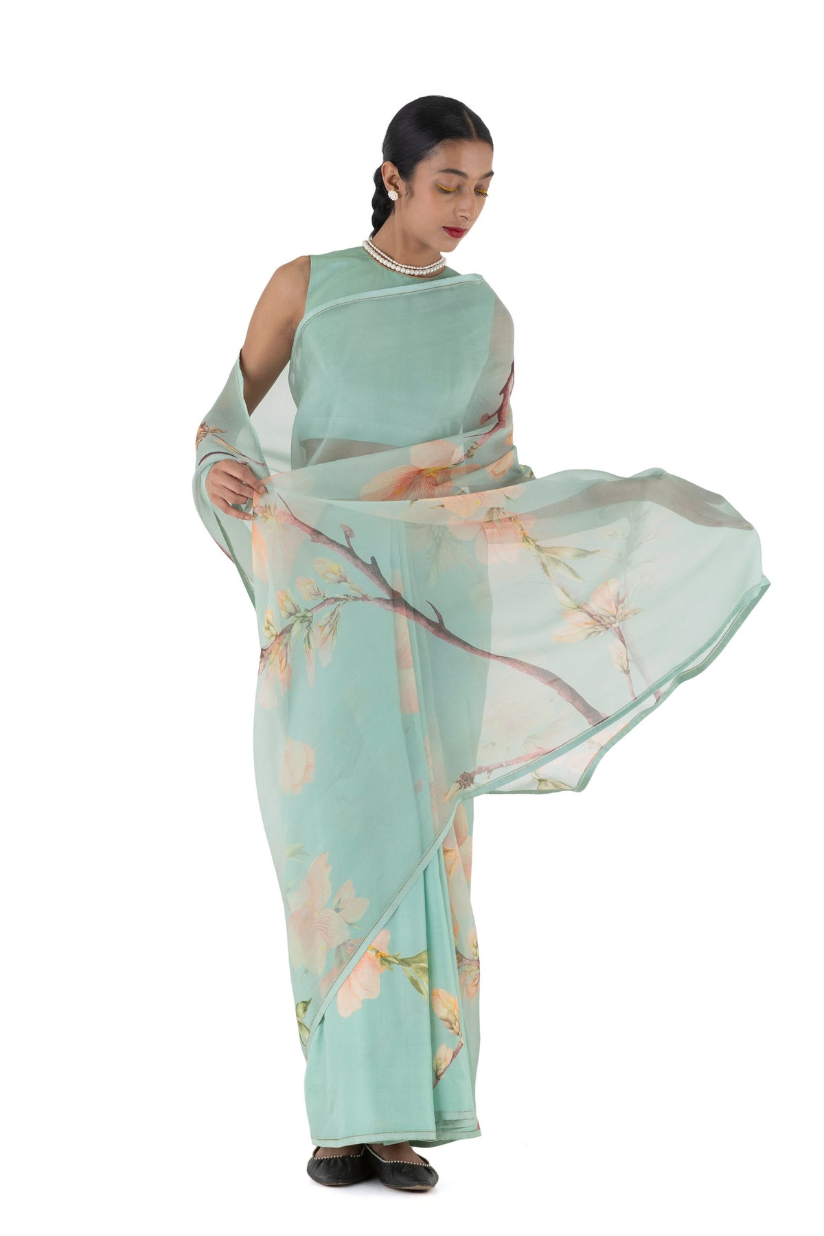 Agati Pale Blue Saree