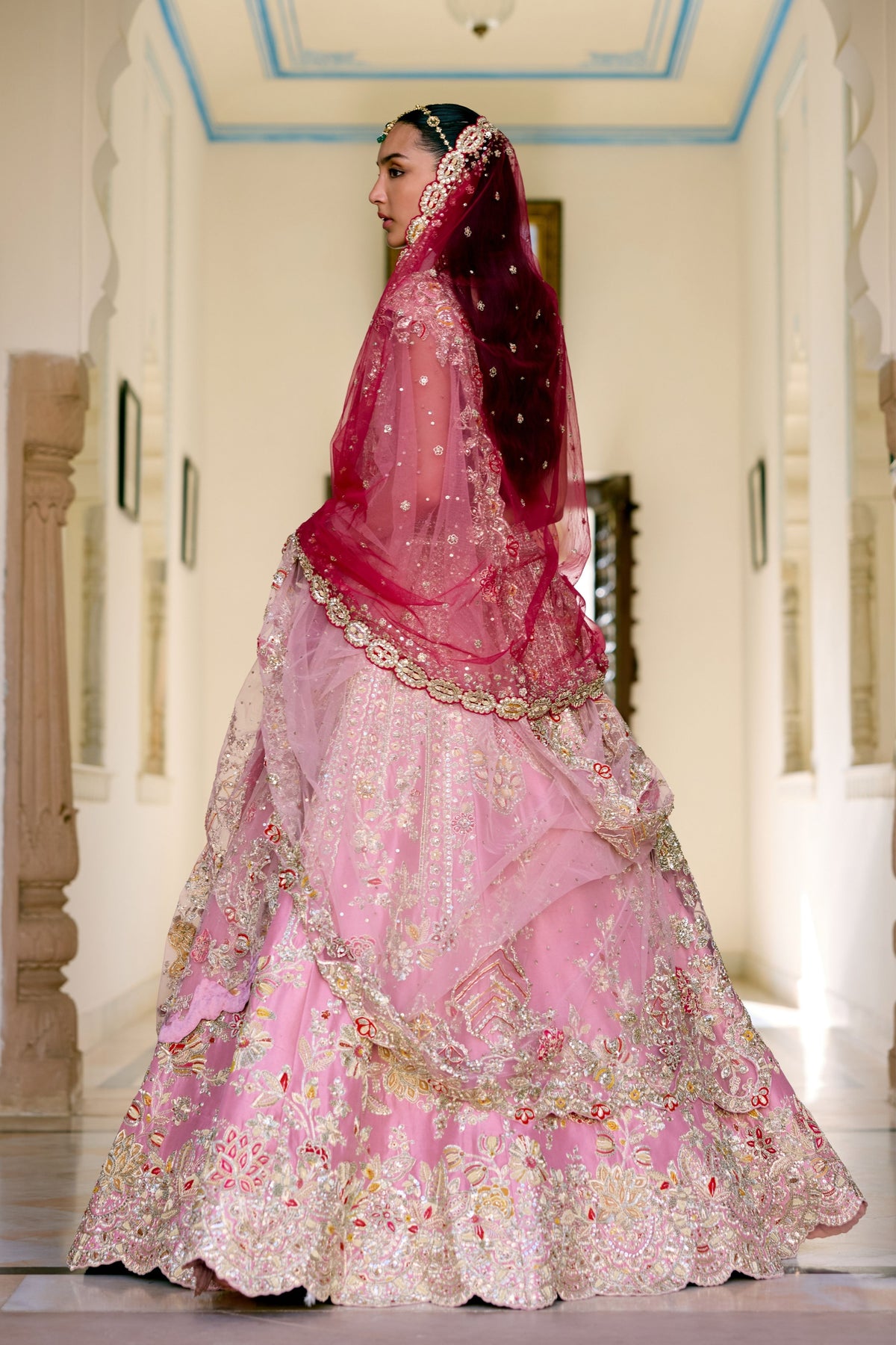 Bridal Lehenga Set in Pink