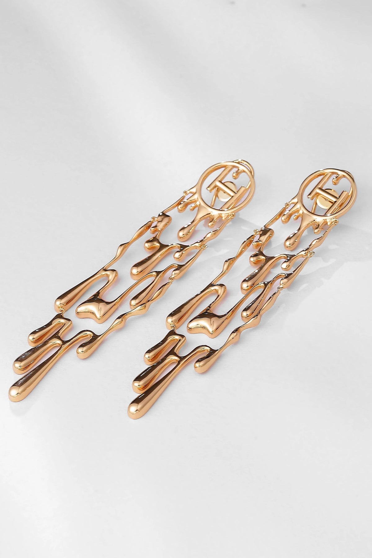 Free Fall Earrings in Gold