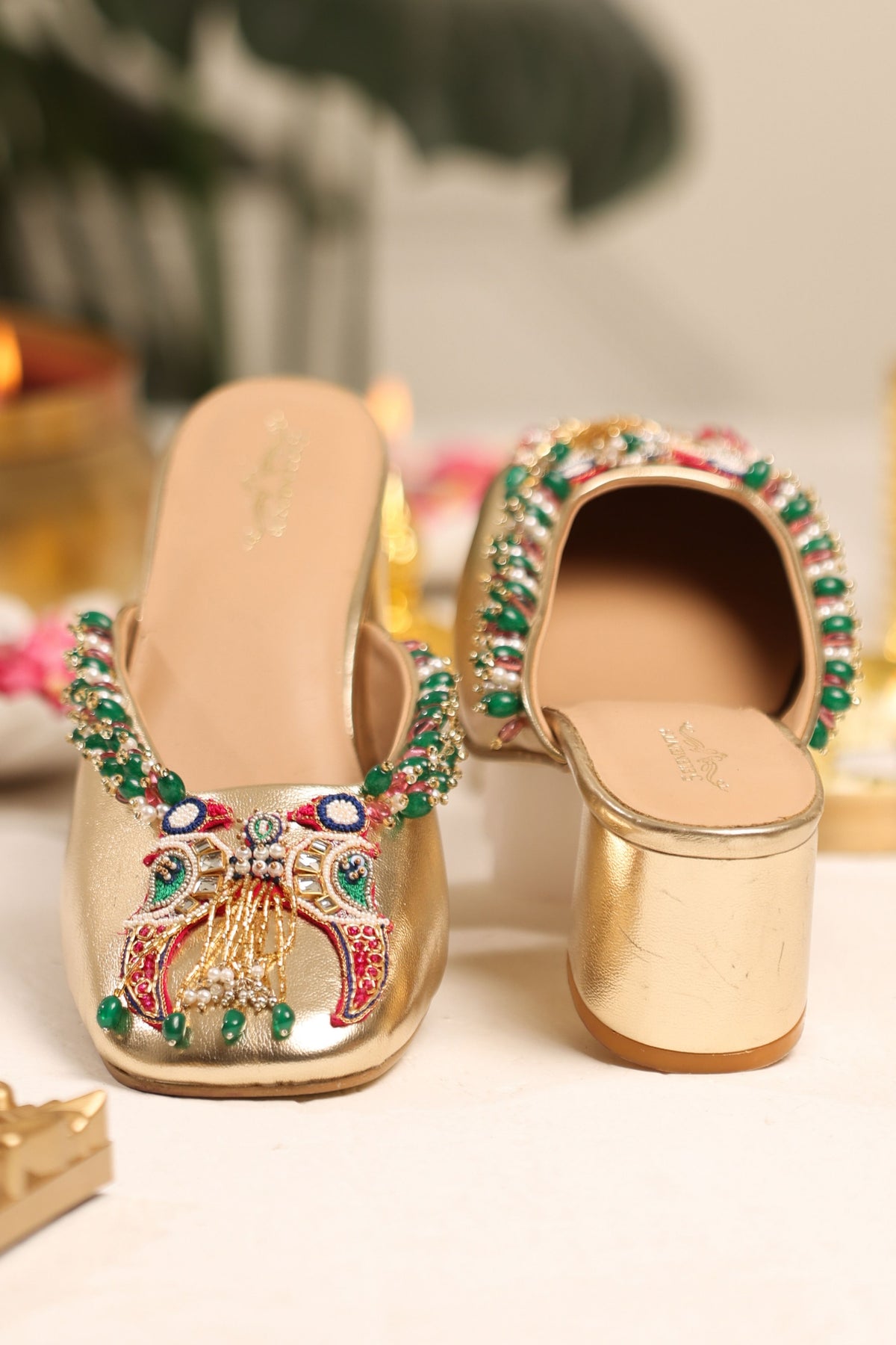 Mayurakshi Mule Heels