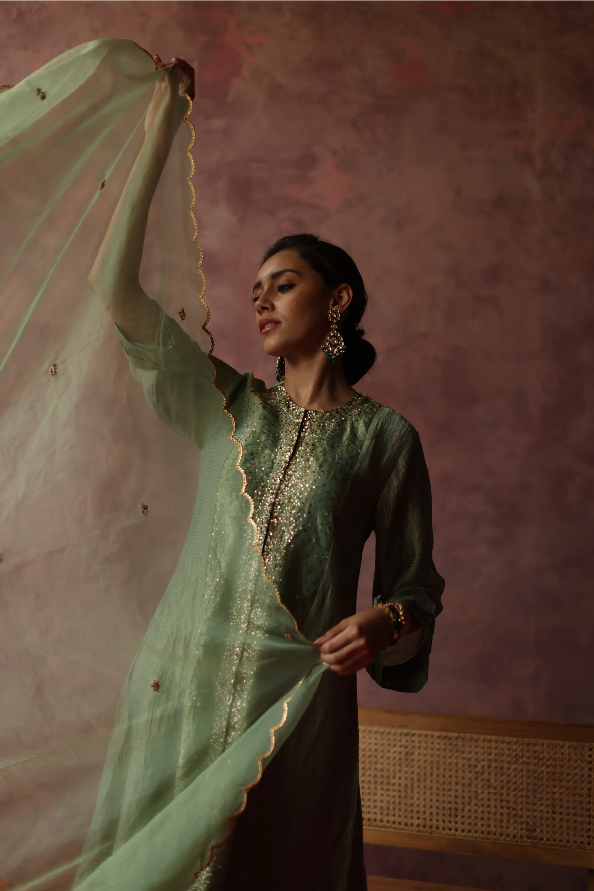 Green Paakizah Kurta Set