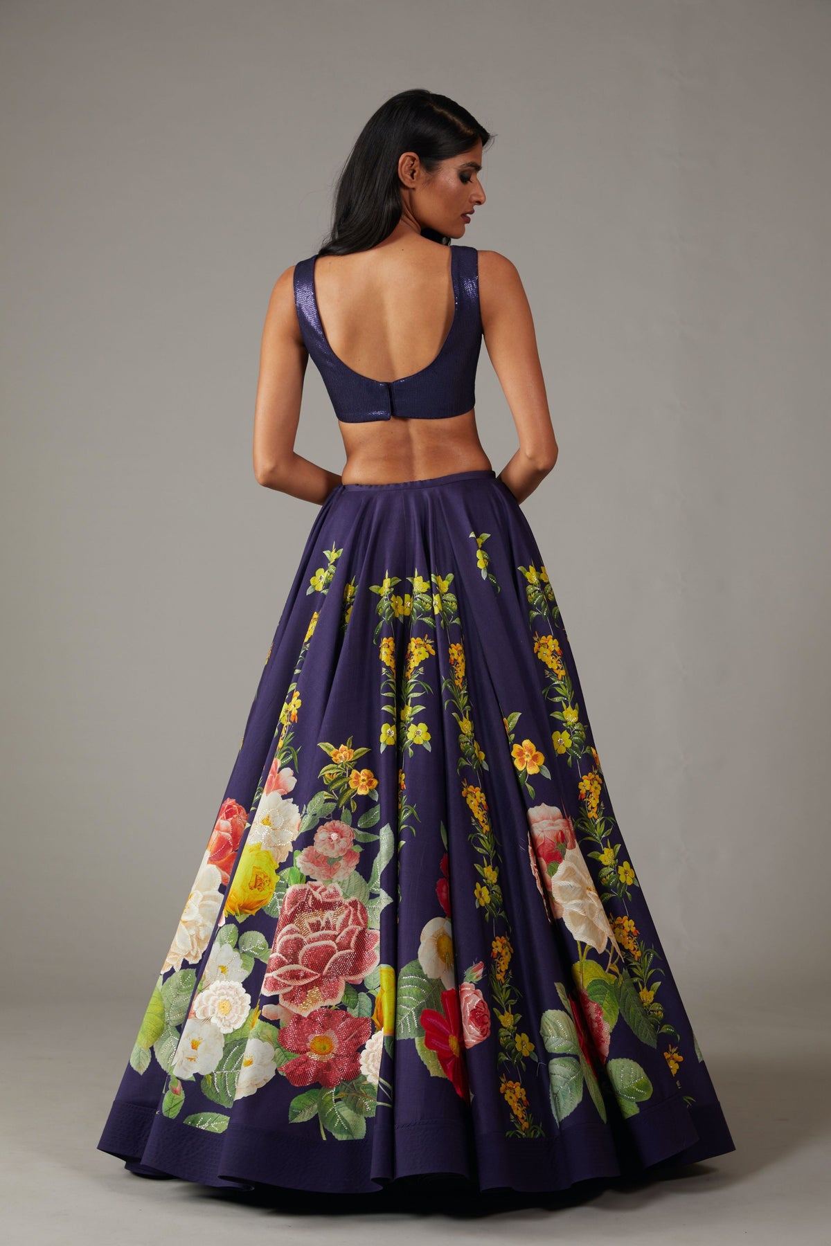 Chanderi Printed Lehenga Set
