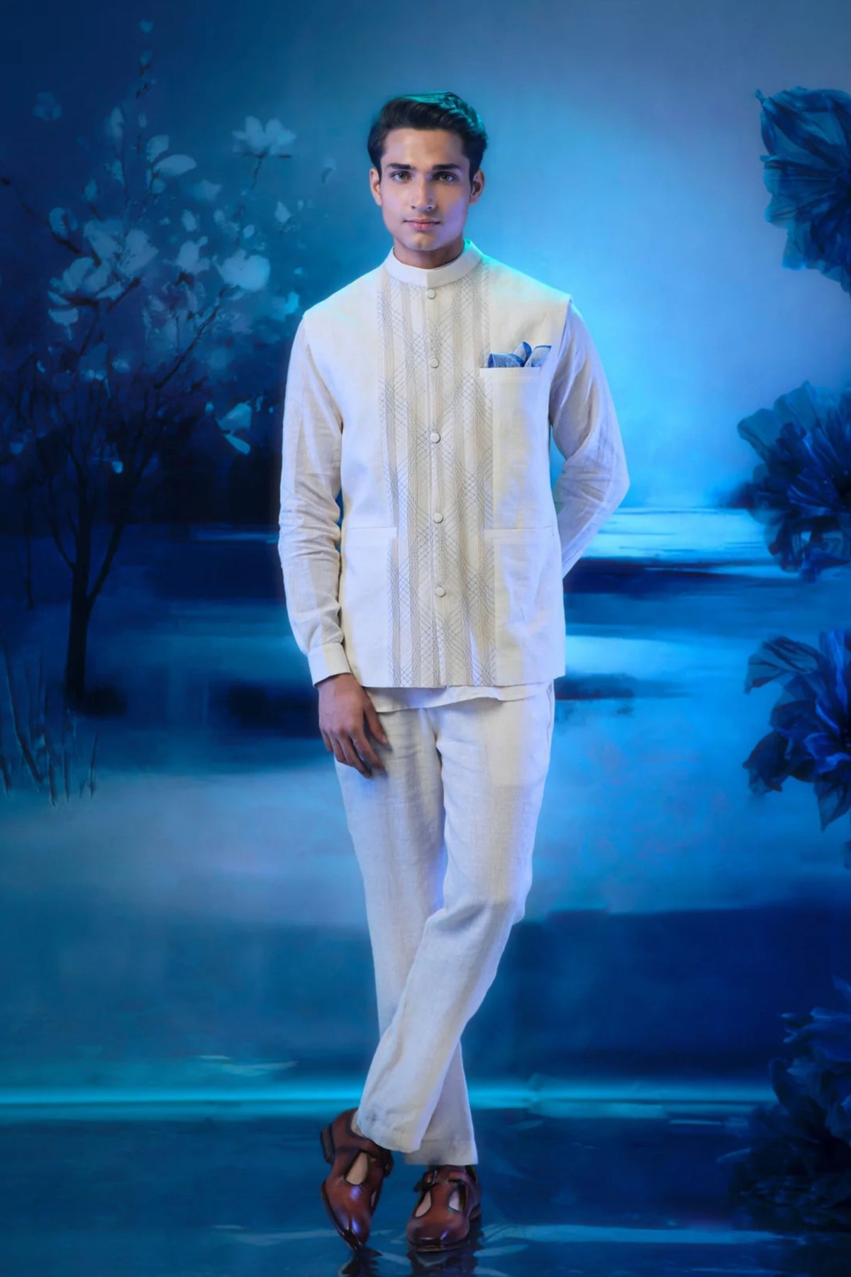 Ivory Nehru Jacket Set