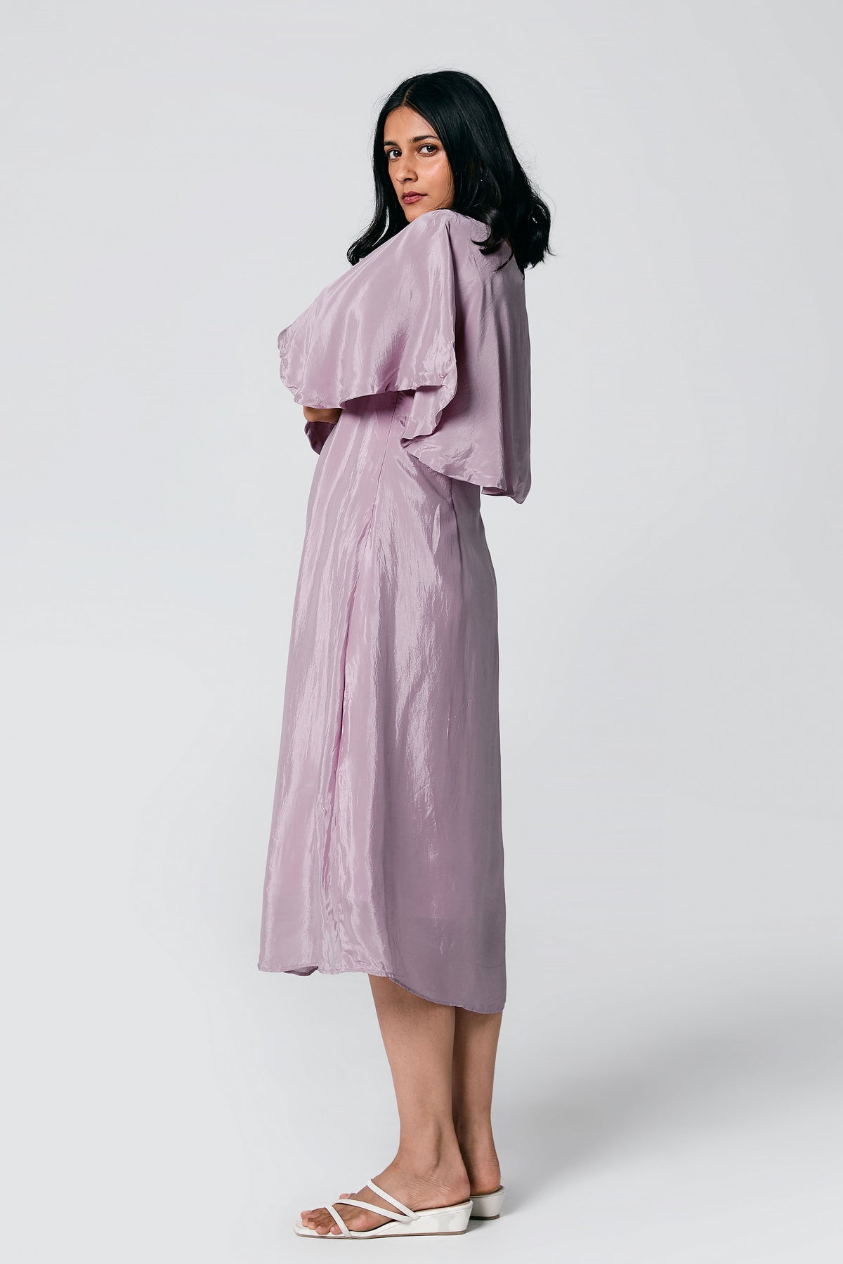 Lilac Midi- Bow Dress