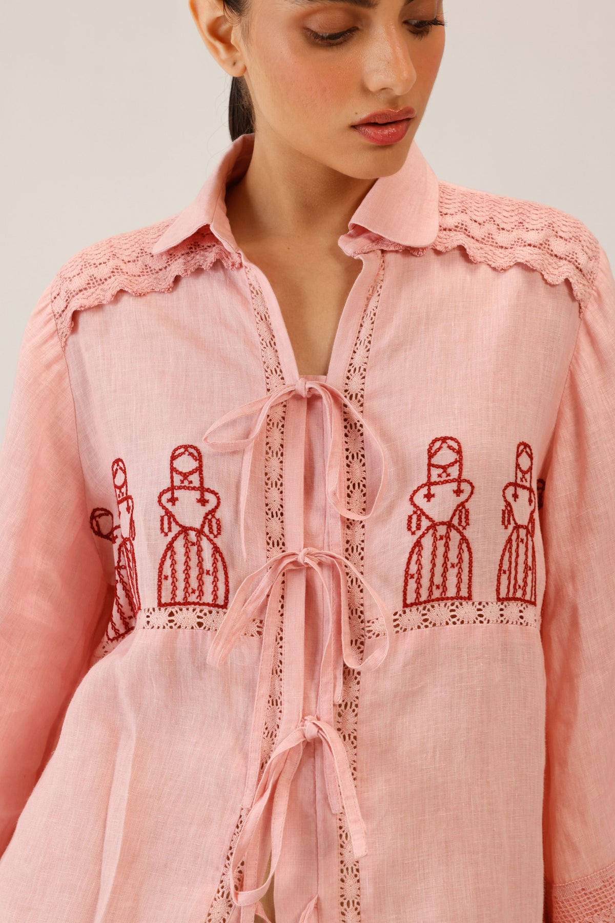 Rose Tie up Shirt
