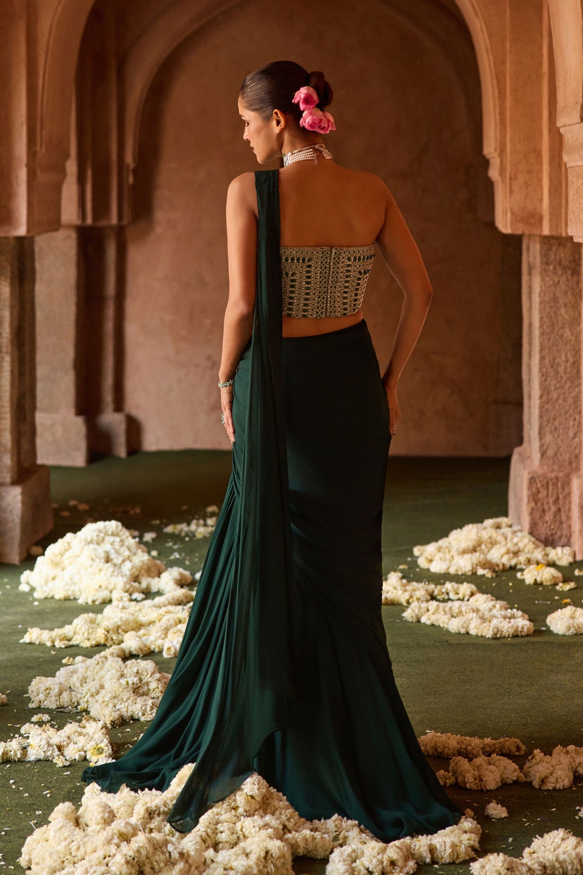Tanzira Draped Saree Set