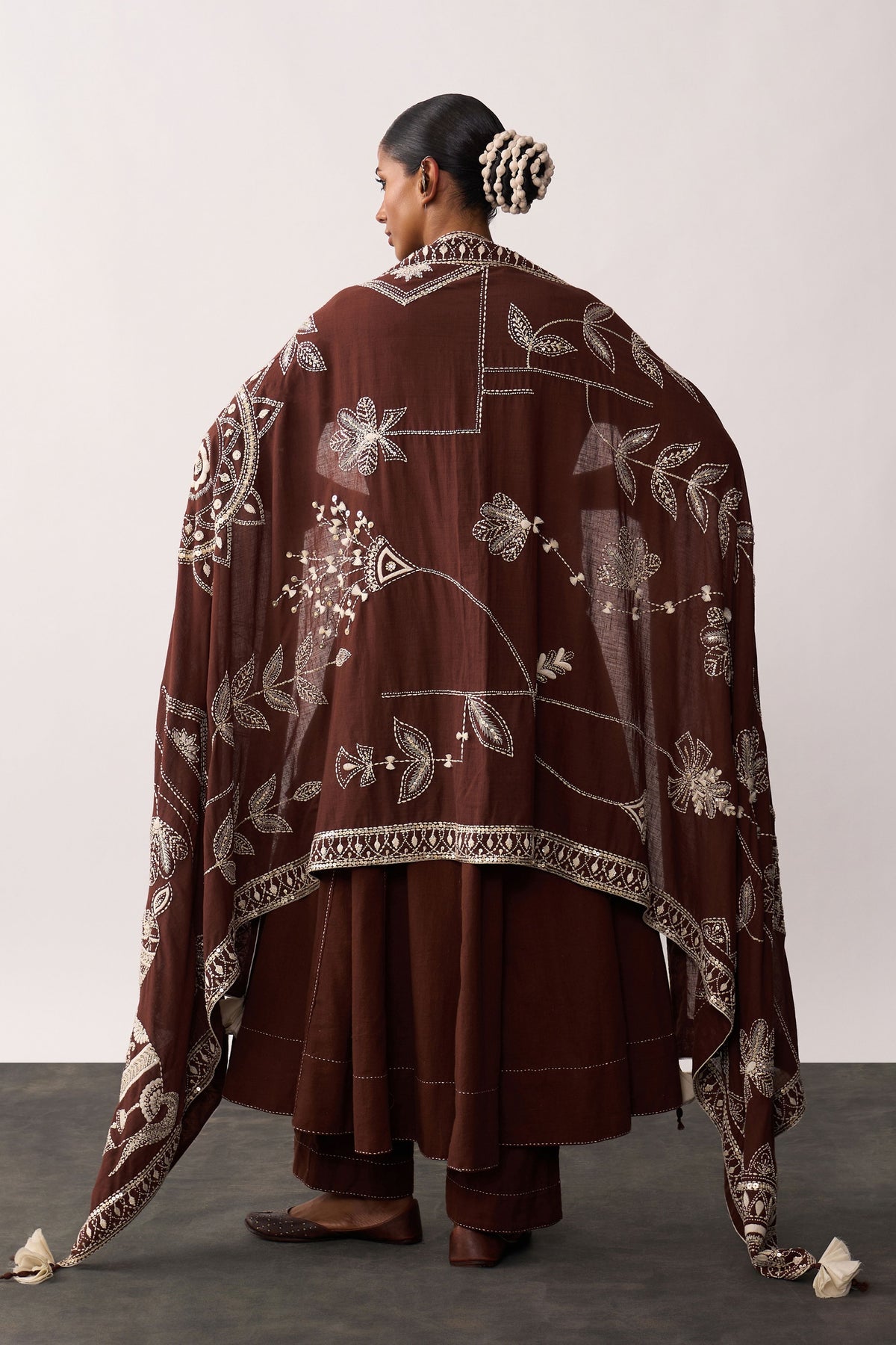 Rani Laxmi Brown Dupatta