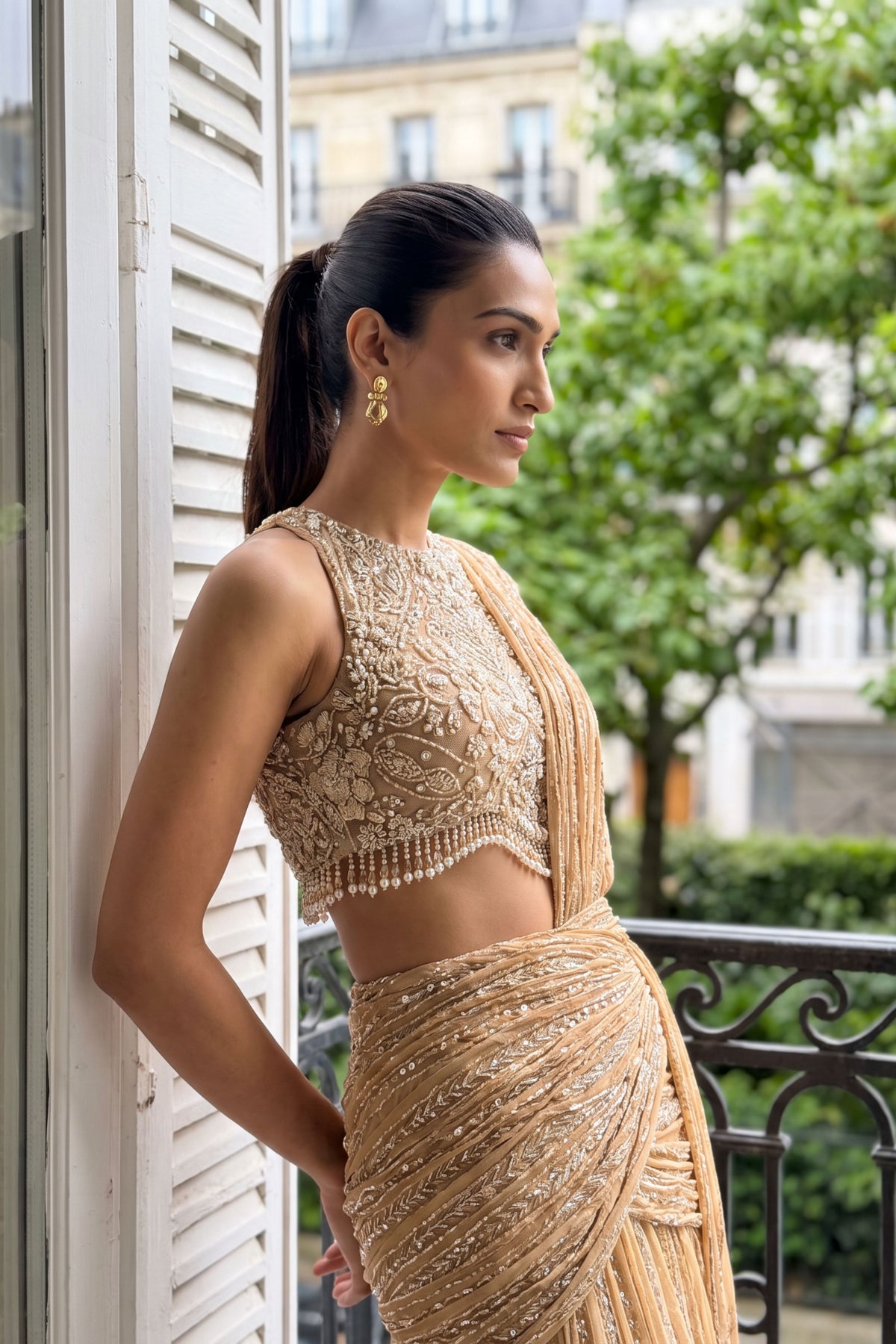 Aurelia Draped Saree Set