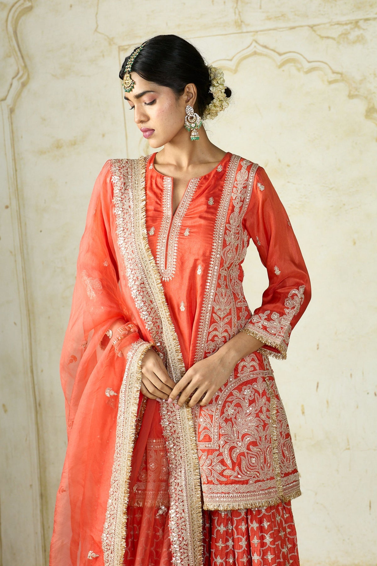 Orange Mumtaz Sharara Set