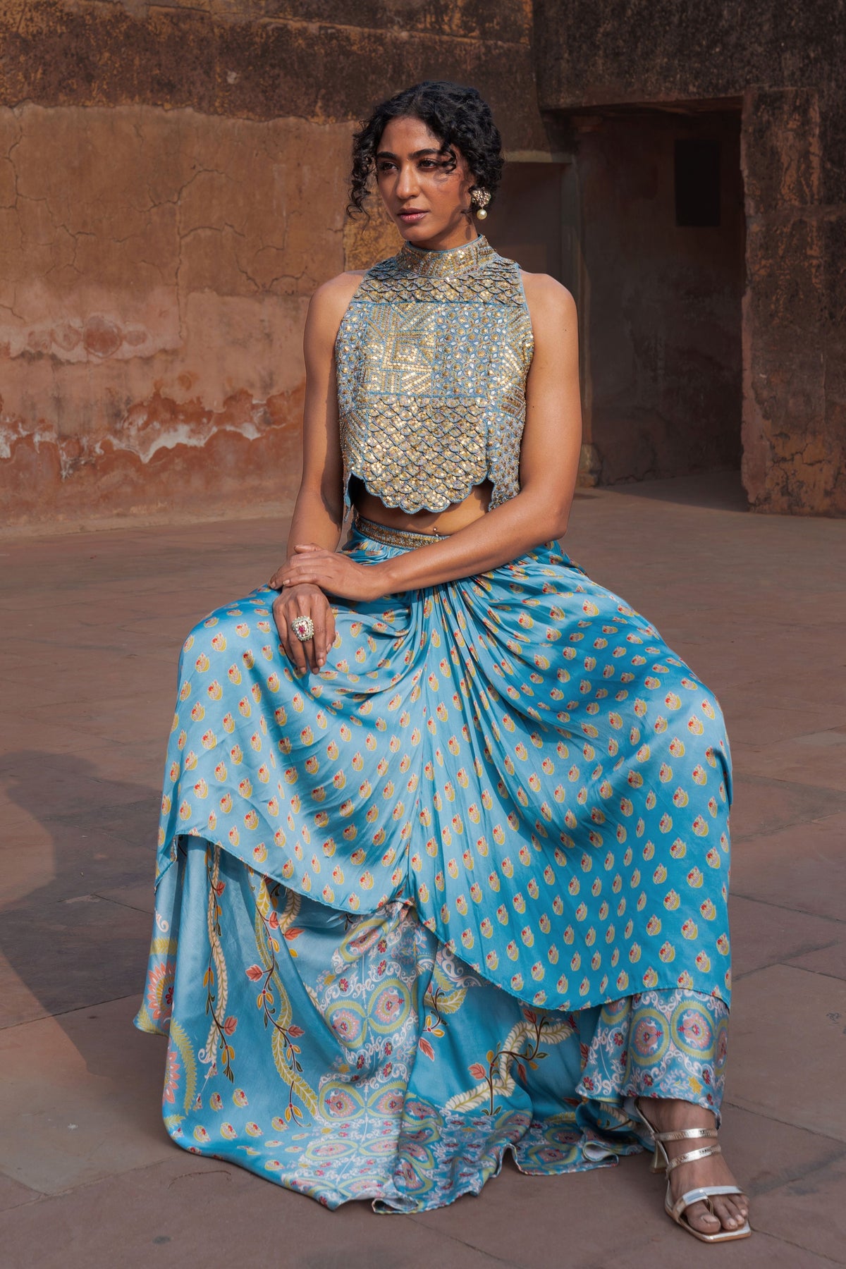 Mist Top and Skirt Set