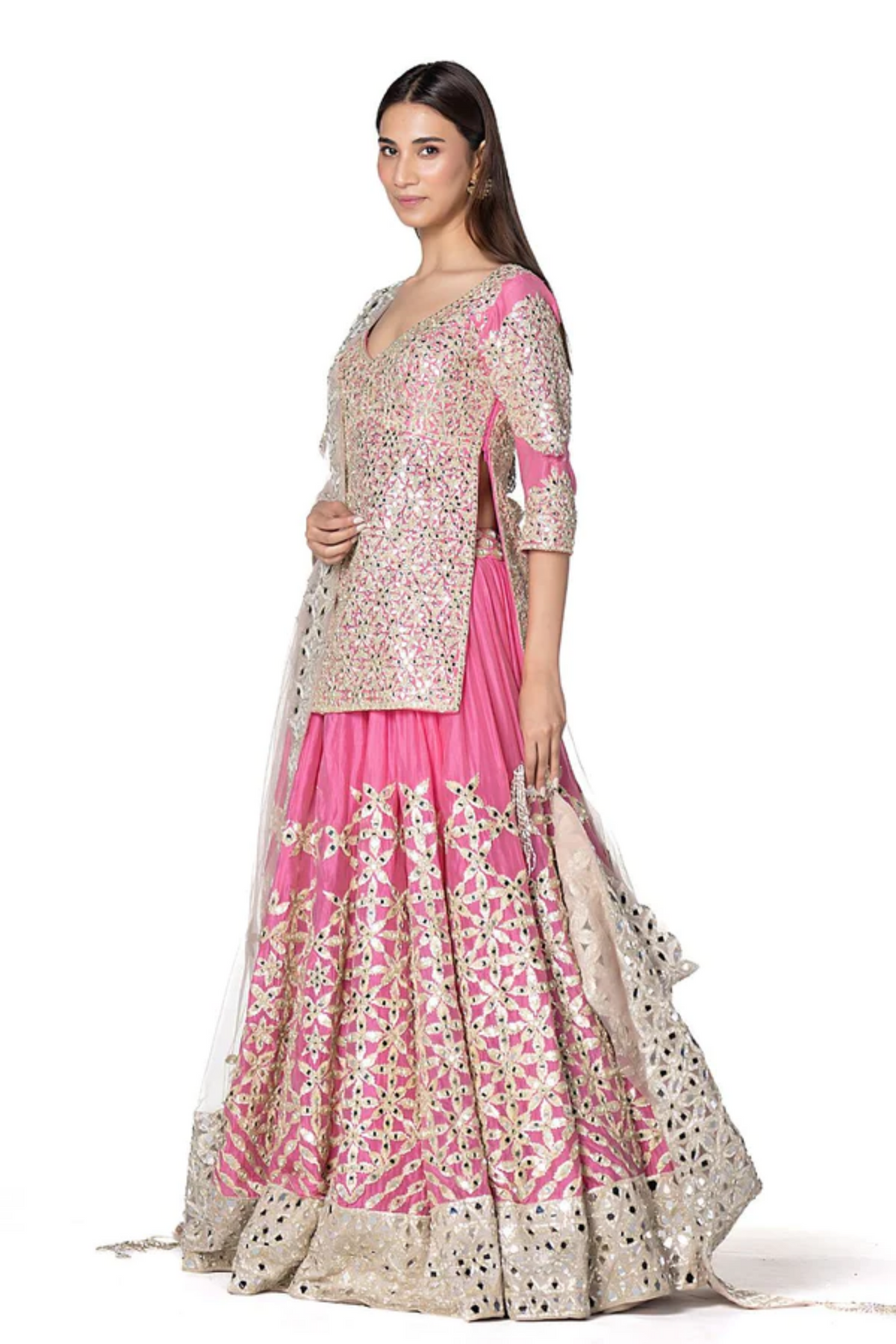 Monotone Gotta Embellised Lehenga Set