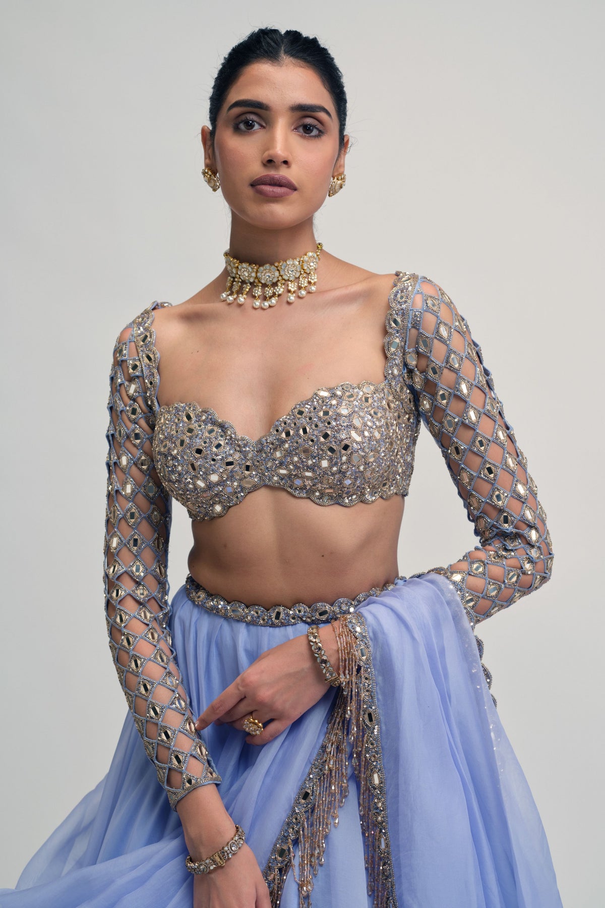 Dew Mirror Lehenga Set