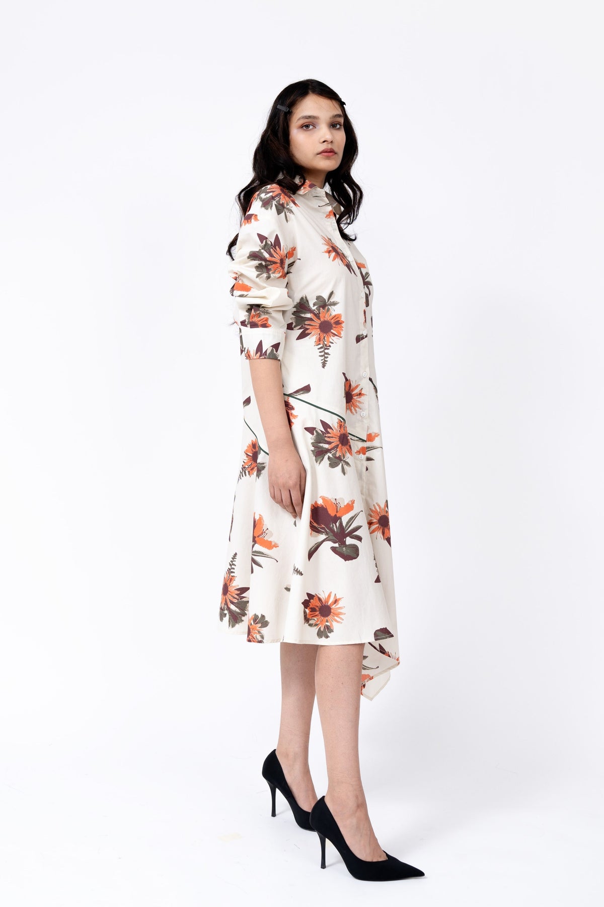 Bouquet Slide Shirt Dress