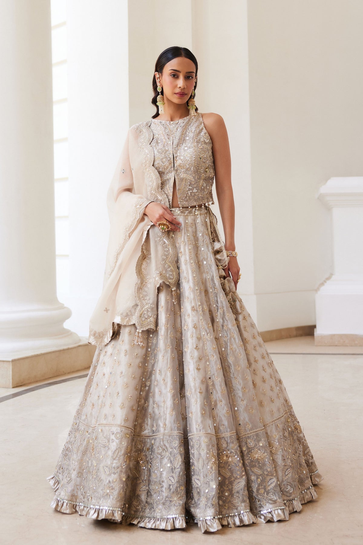Tissue Lehenga Set