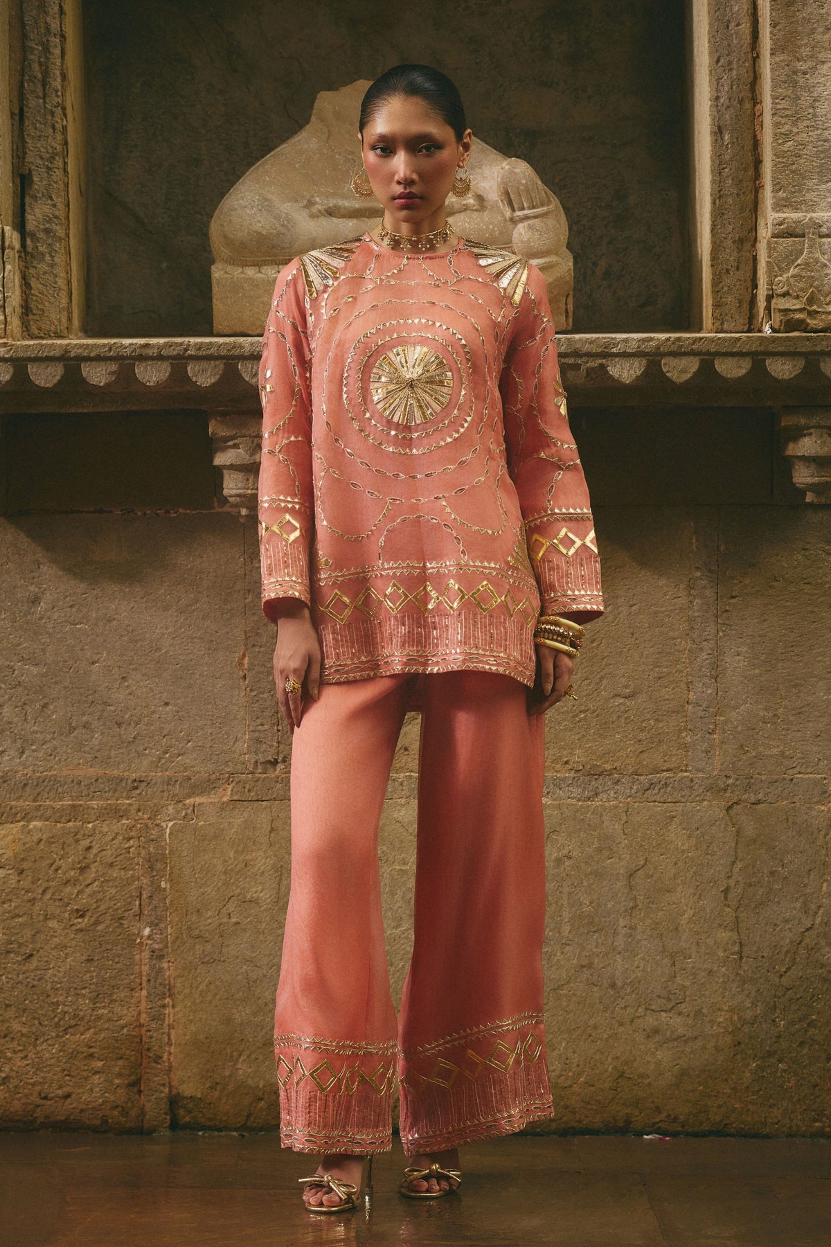 Pink Kachi Patti Set