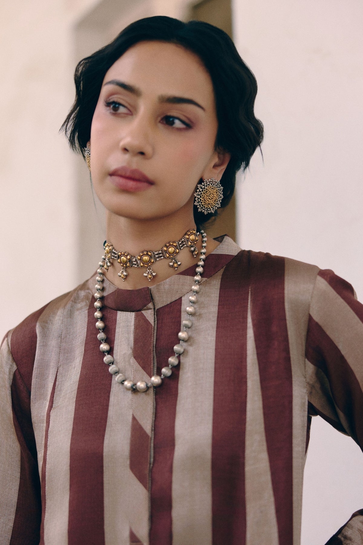 Paisley Striped Kurta Set
