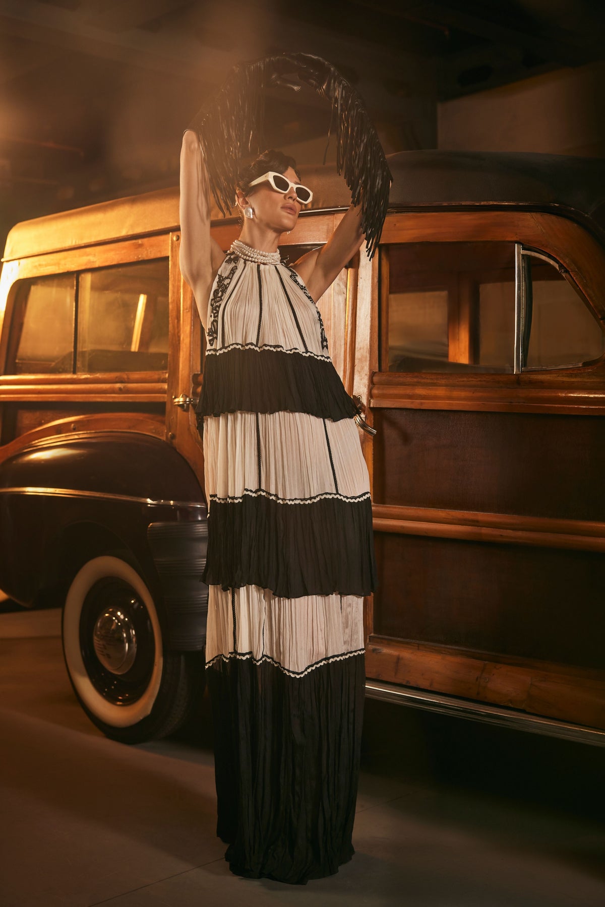 Long Frill Layered Dress