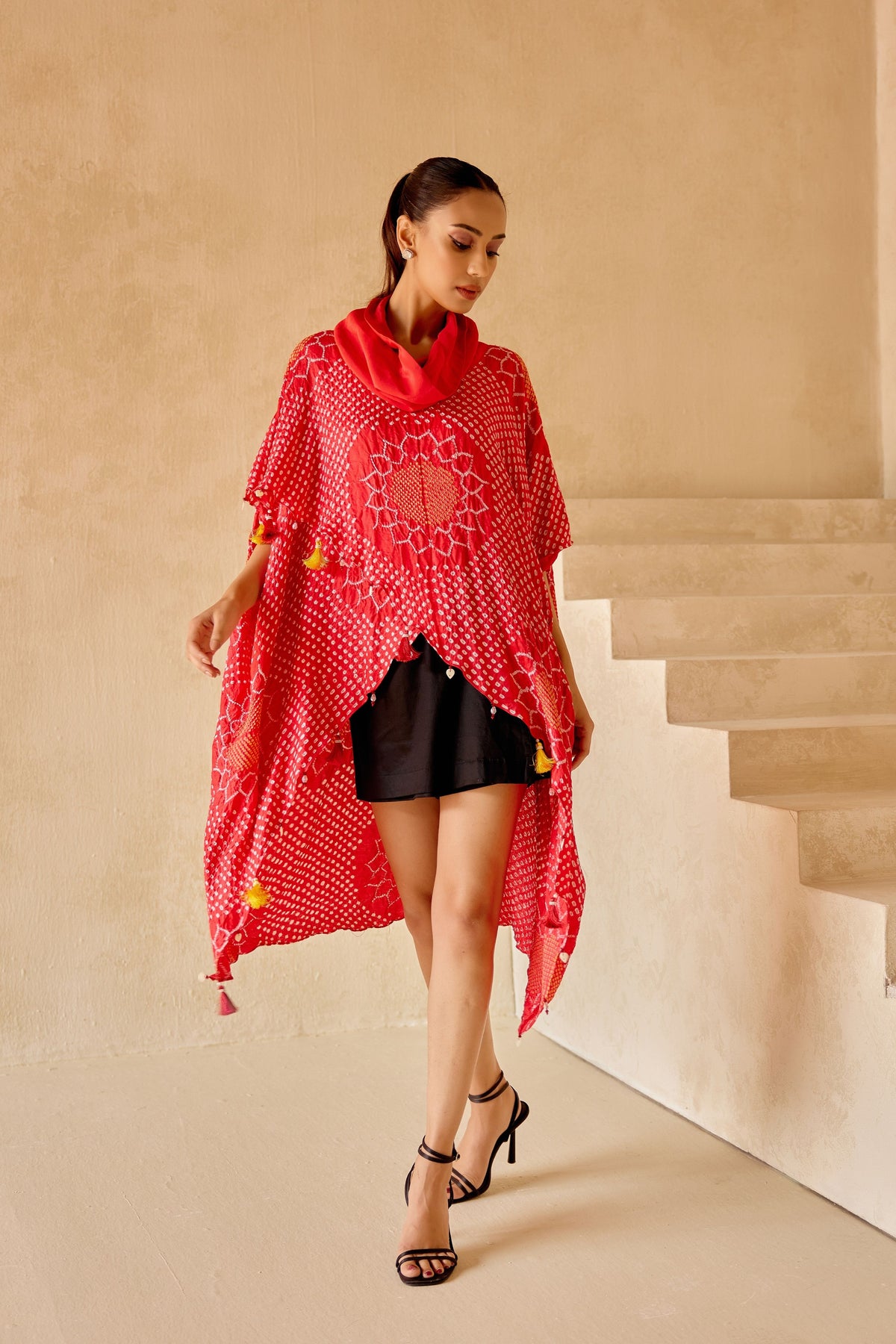 Cowl Neck Overlap Cape