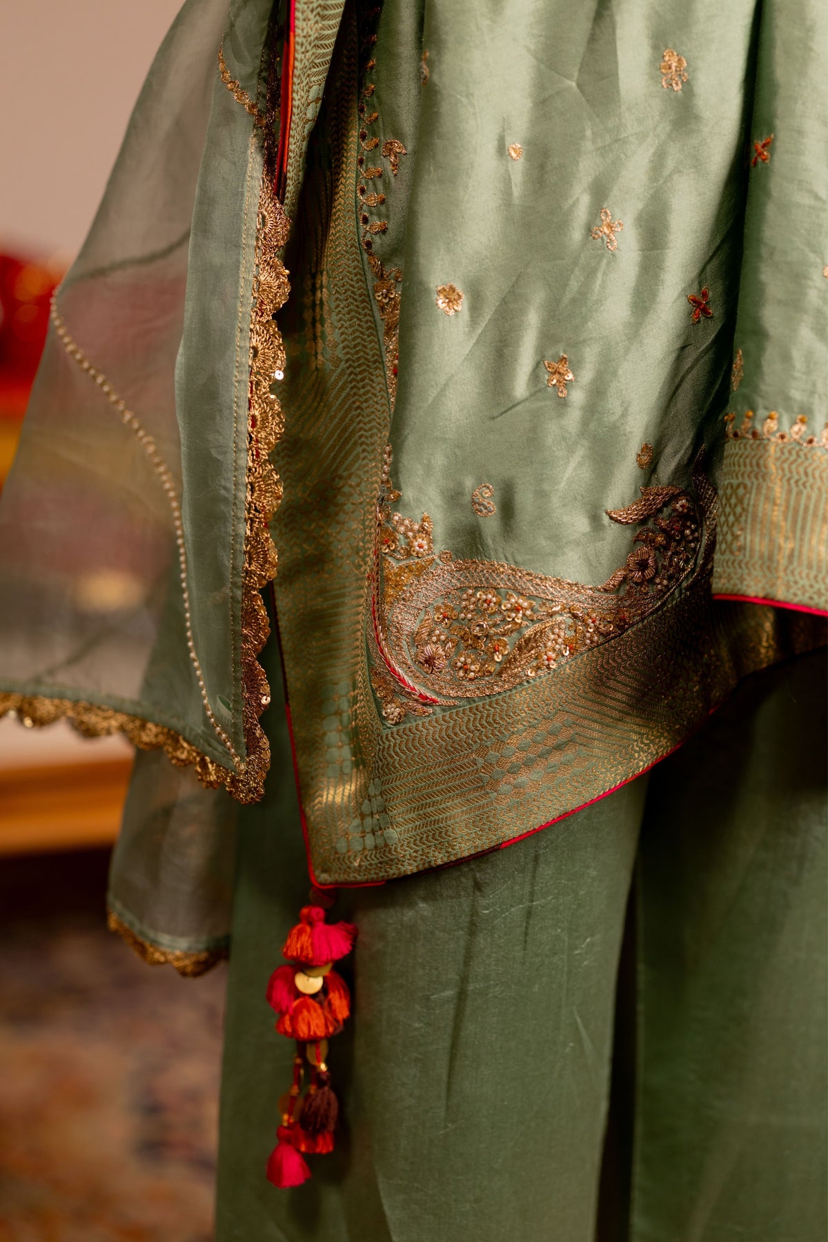 Kark Sage Kaftan Set