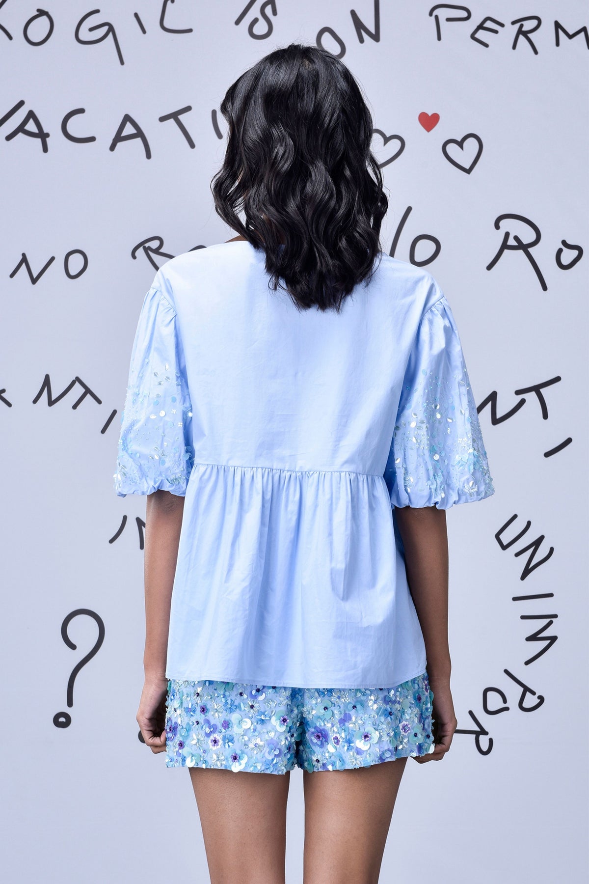 Sequinscape Peplum Top