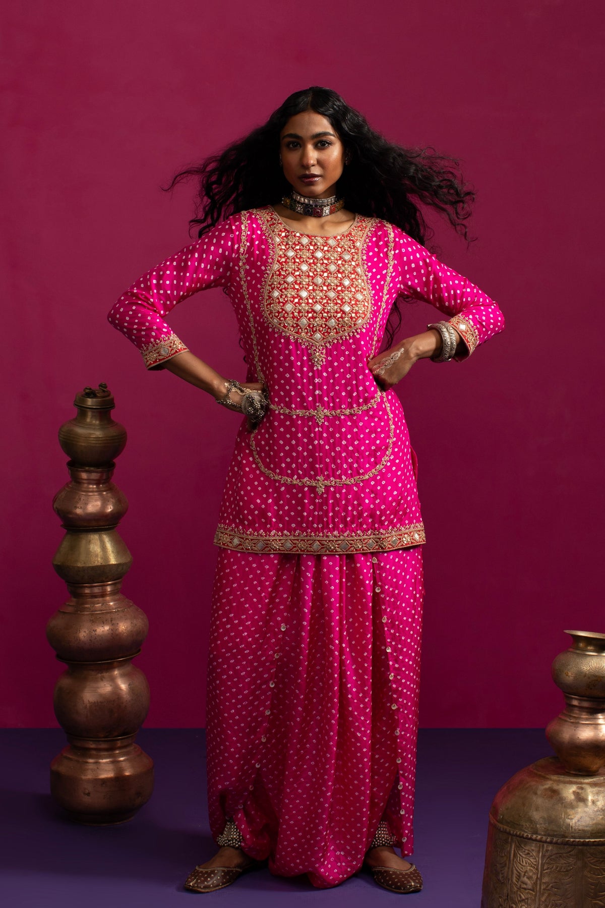 Matka Bandhani Kurta Set