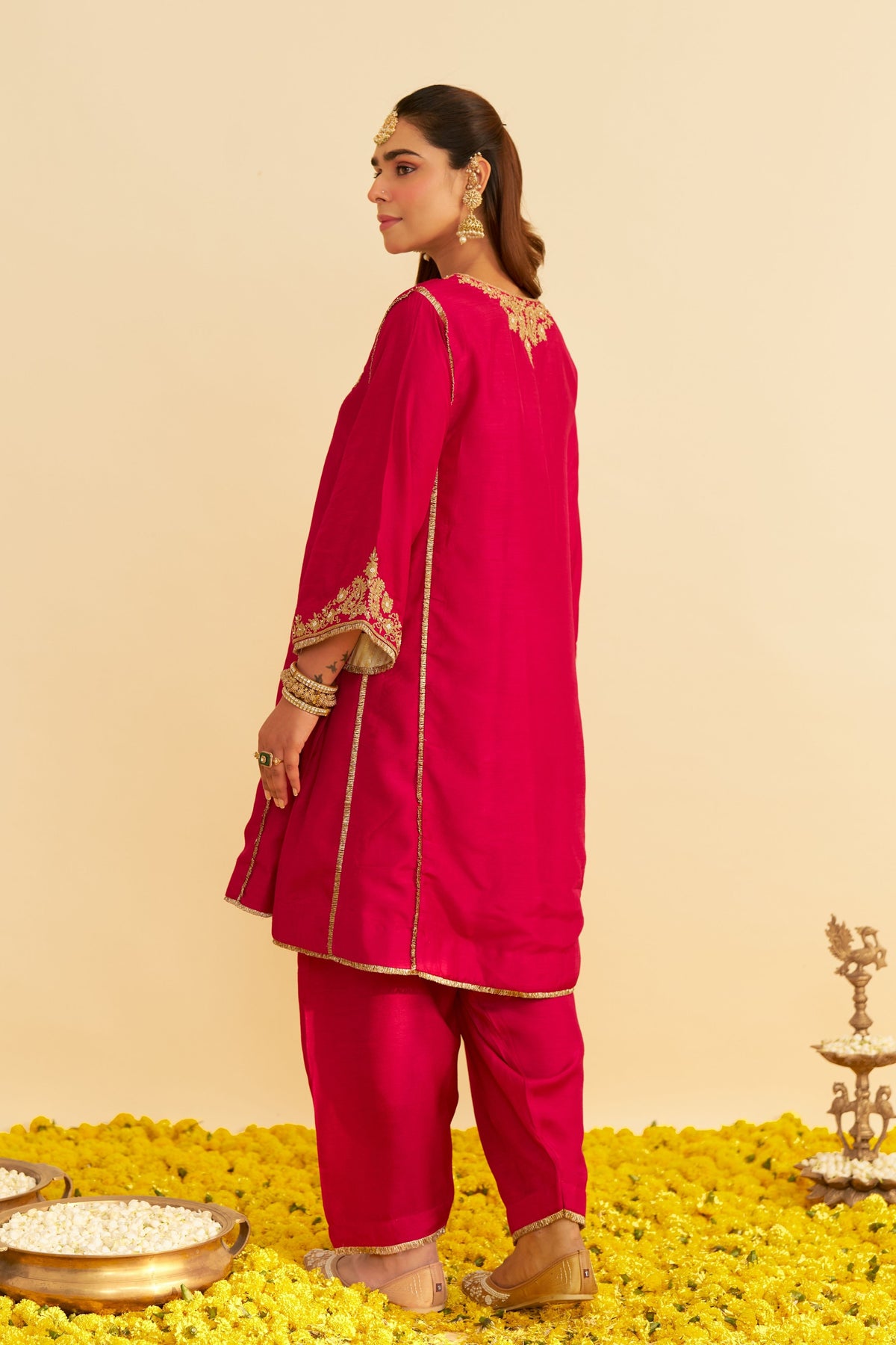 Hotpink Chuga With Salwar
