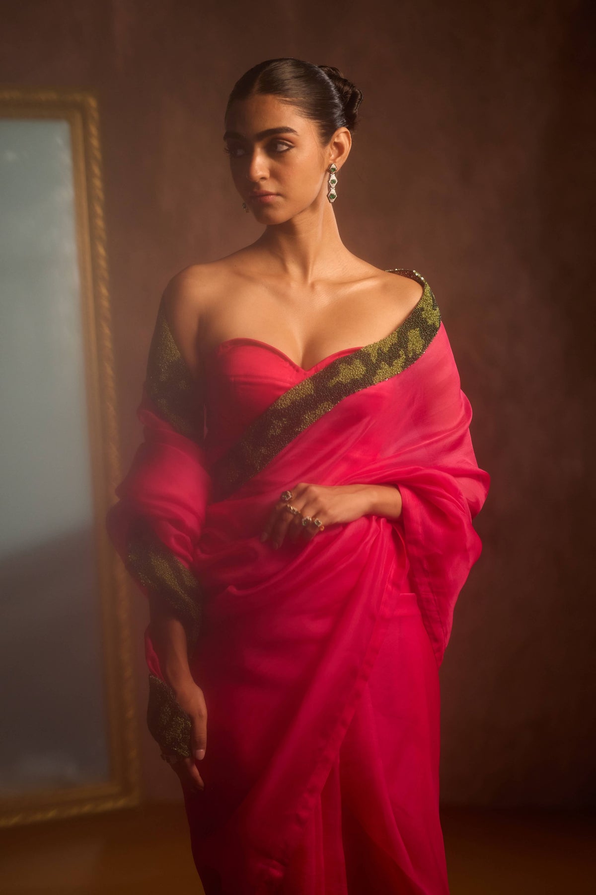 Rani Pink Serpentika Saree