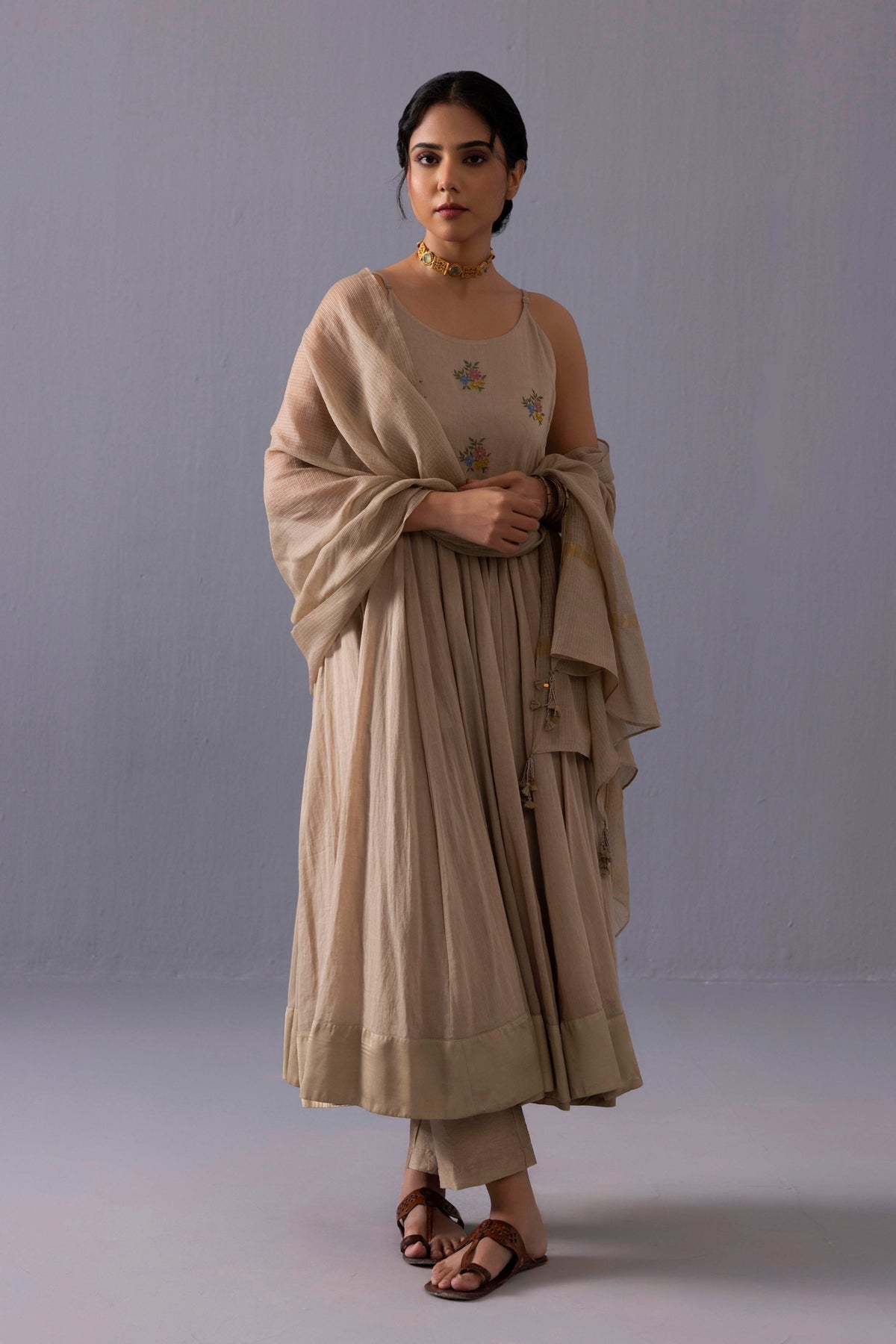 Mira Beige Kurta Set