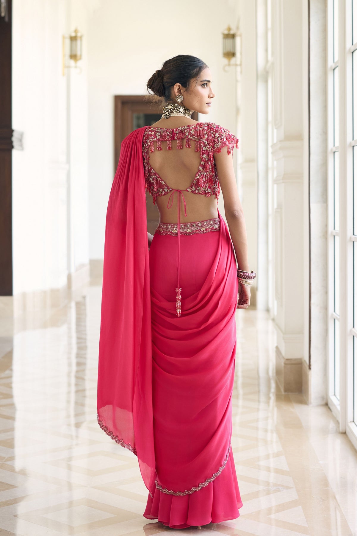 Lantana Draped Saree Set