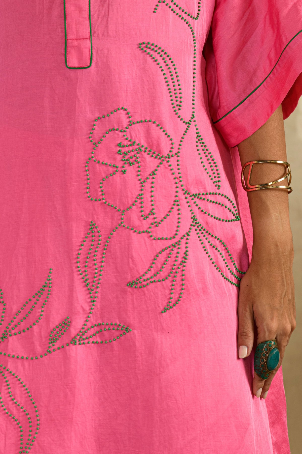 Rangrasiya  Sharbati Pink Long Kurta Set