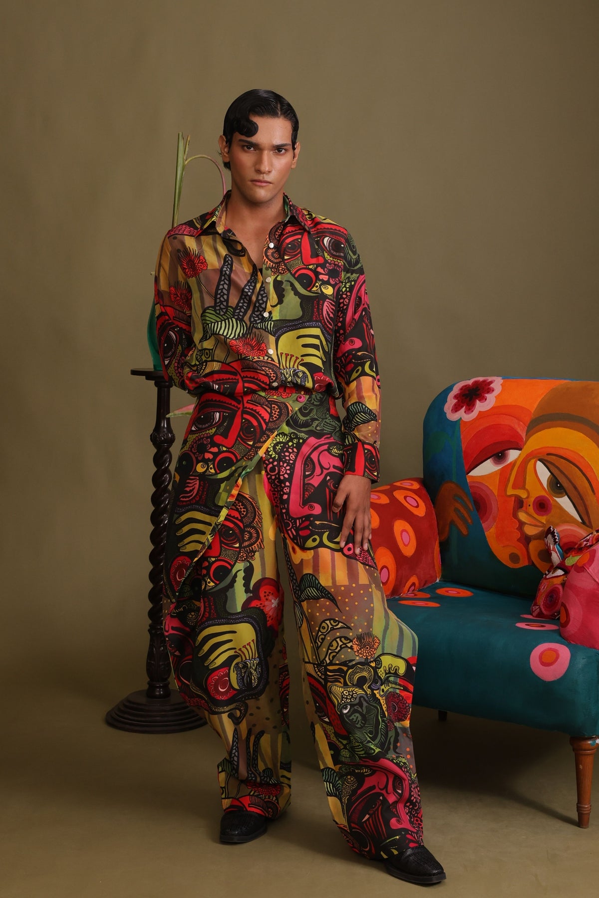 Junnon Butterfly Printed Shirt