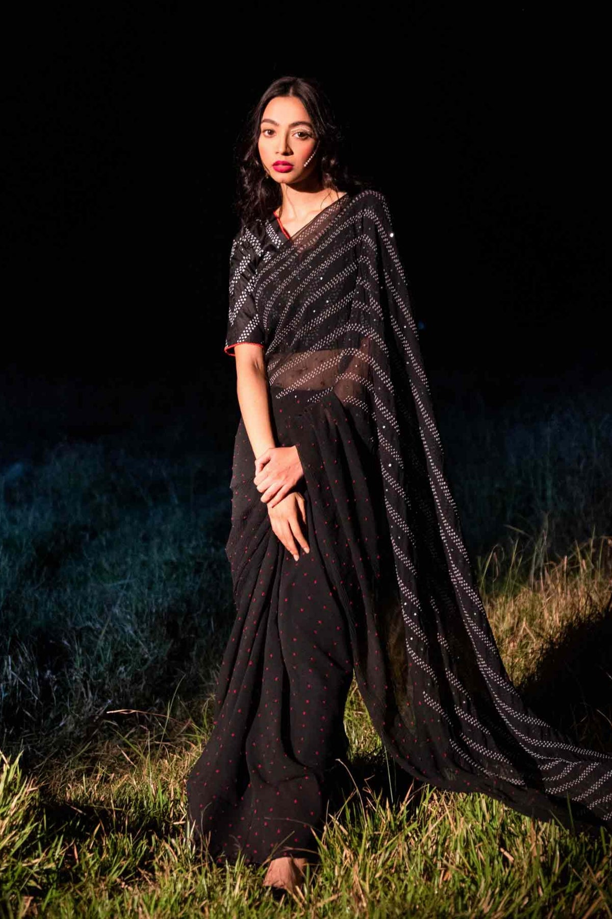 Black Veni Saree