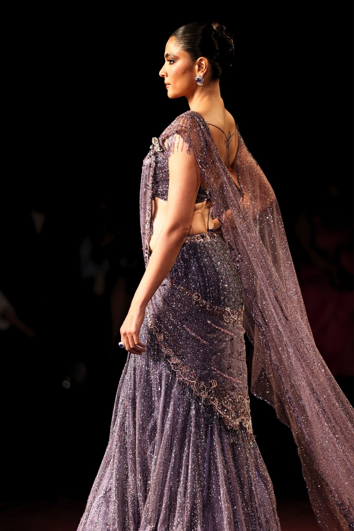 Sharvani Draped Saree Set