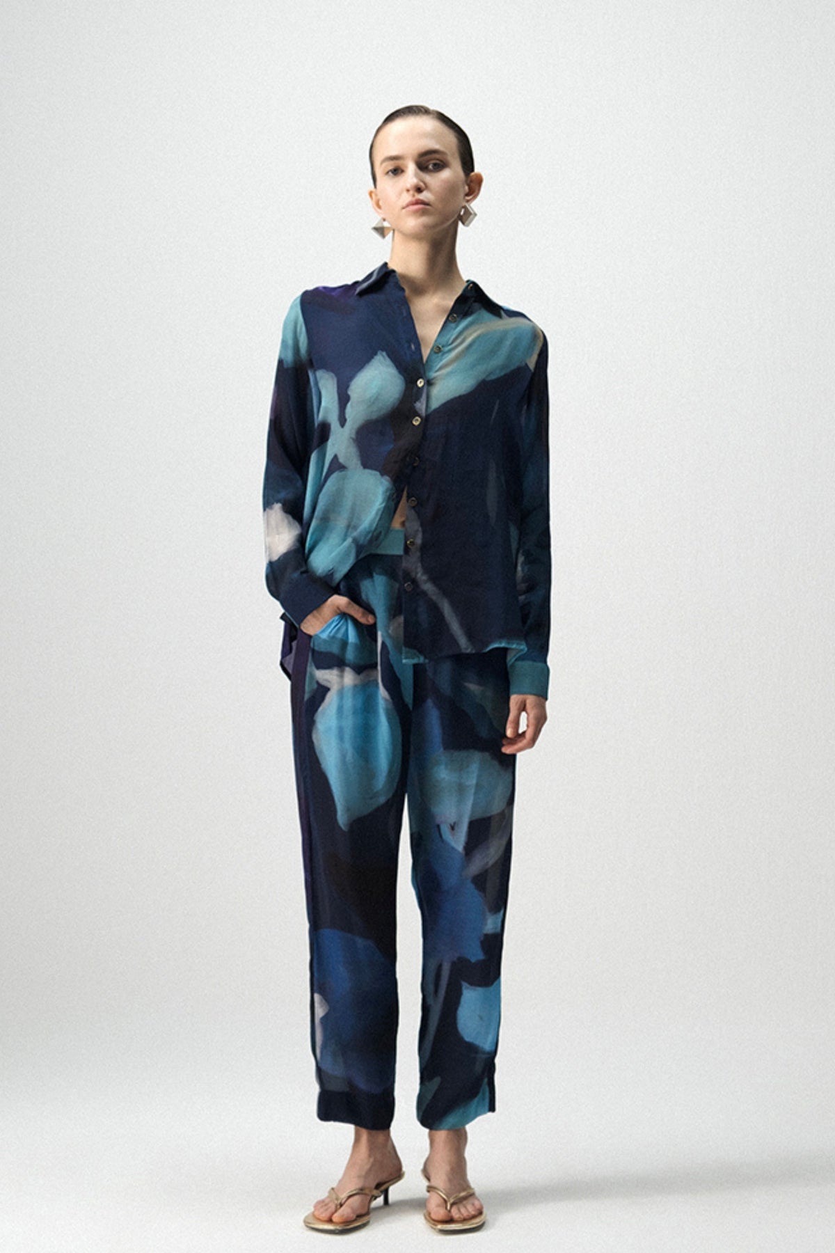 Blue Lagoon Crepe Co-ord