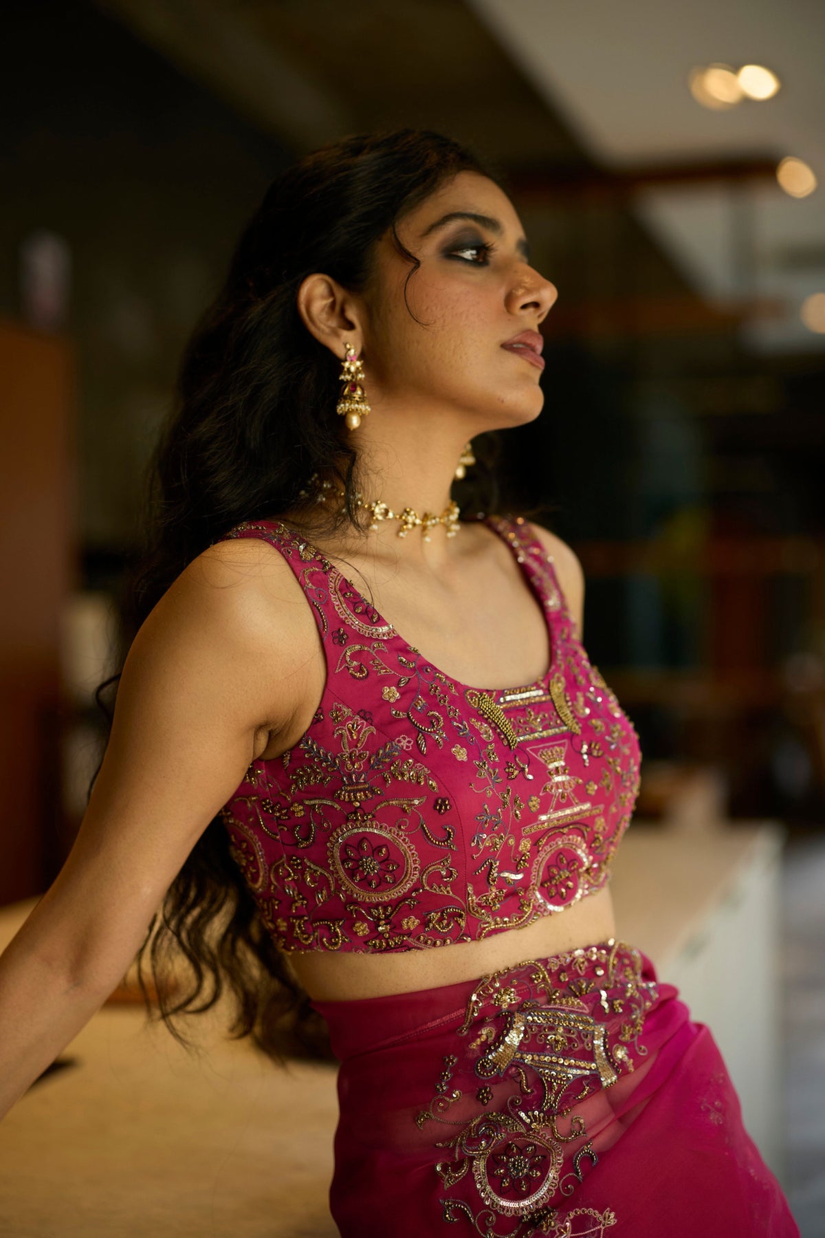 Pink Anugraha Saree