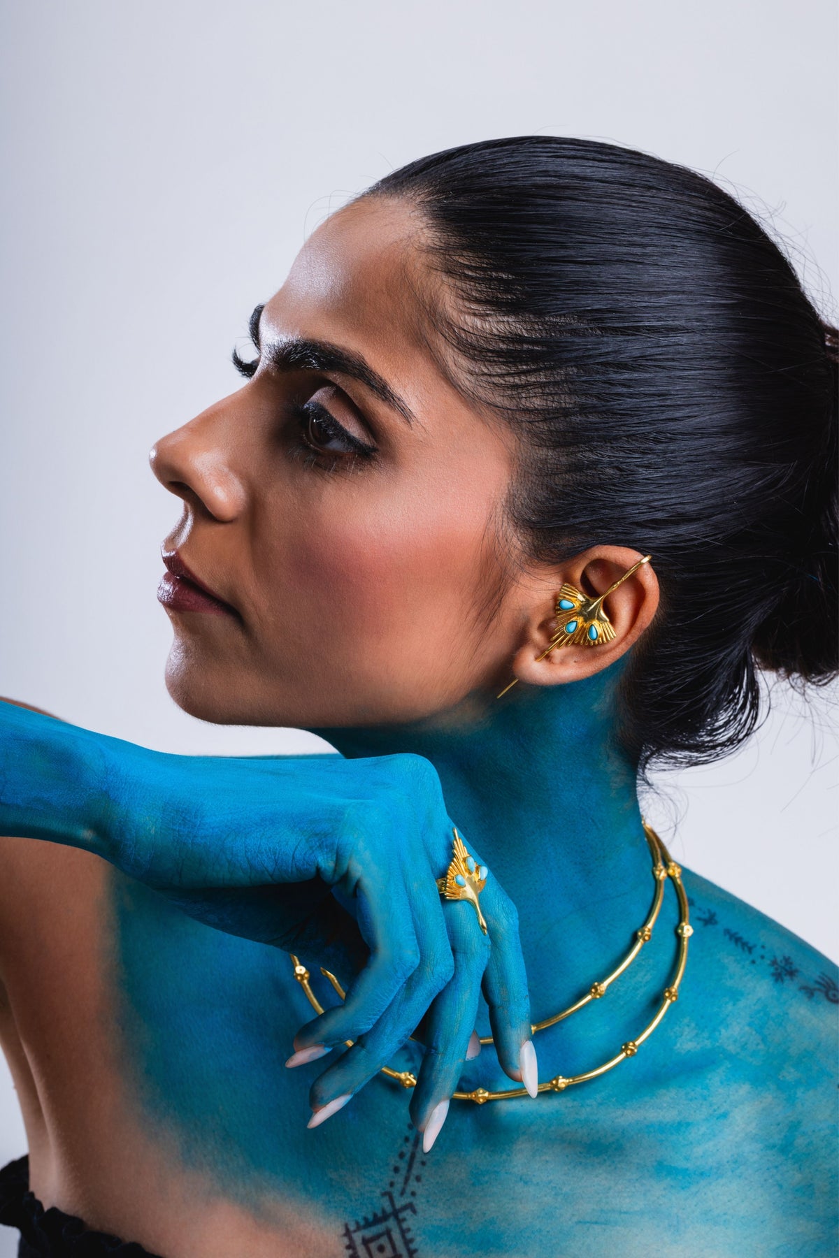 Eagle Turq Ear Cuff