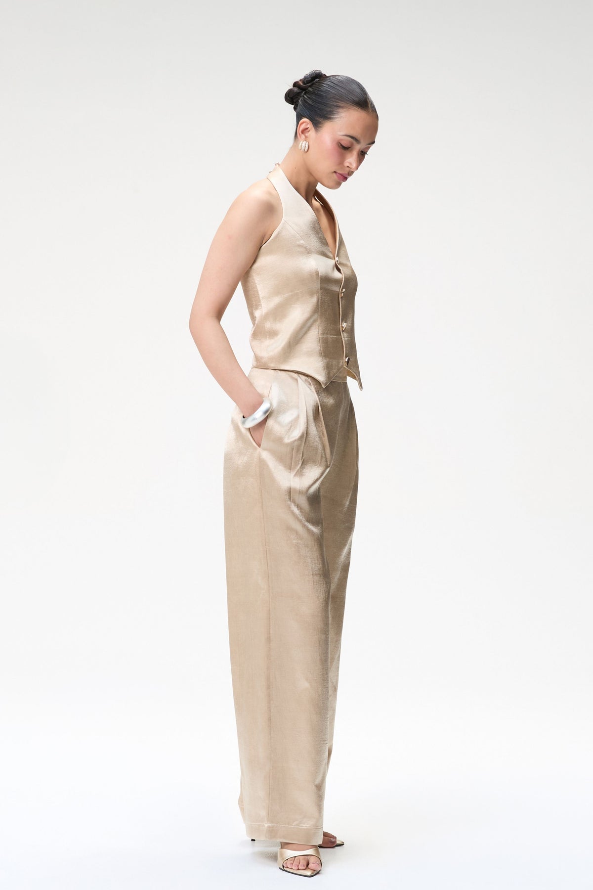 Champagne Halter Waistcoat