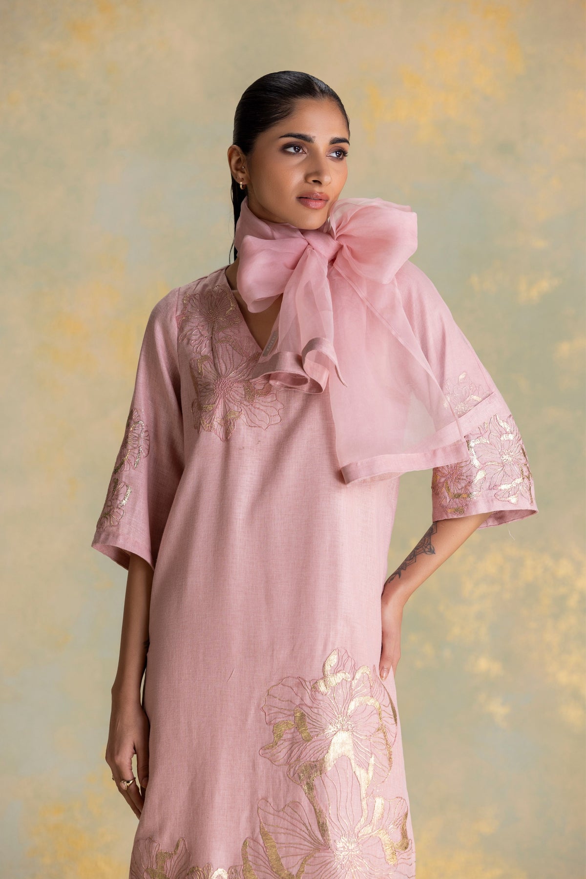 Golden Grace Kurta Pant Set