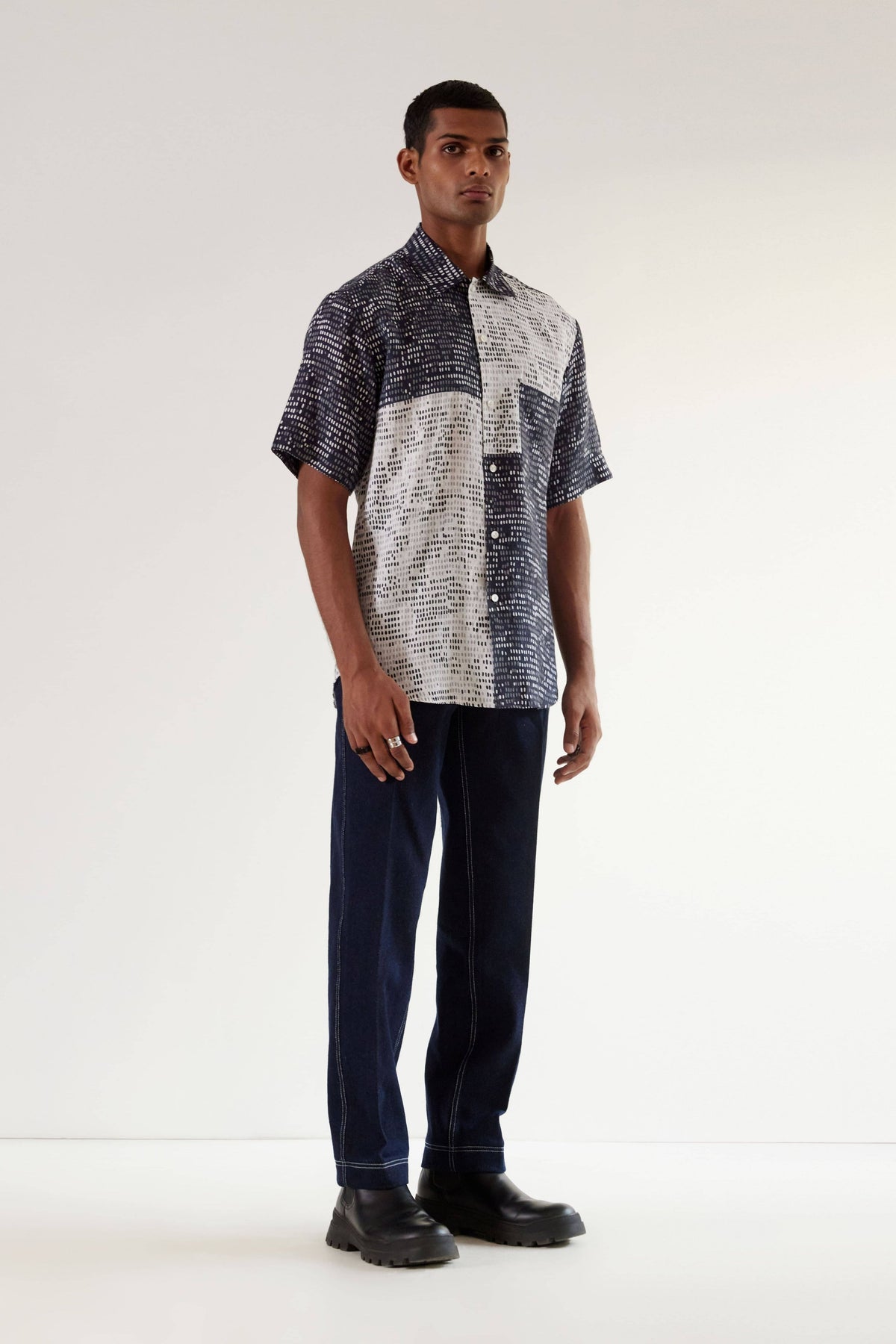 Upscale Camo-Block Patch Shirt