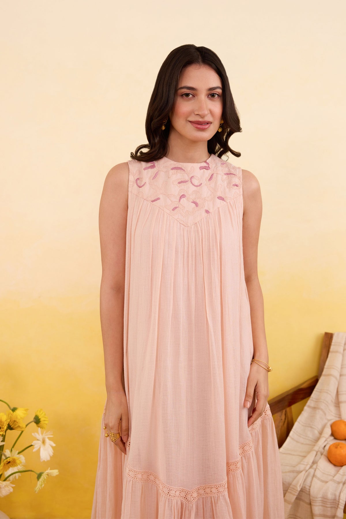 Apricot Bloom Dress