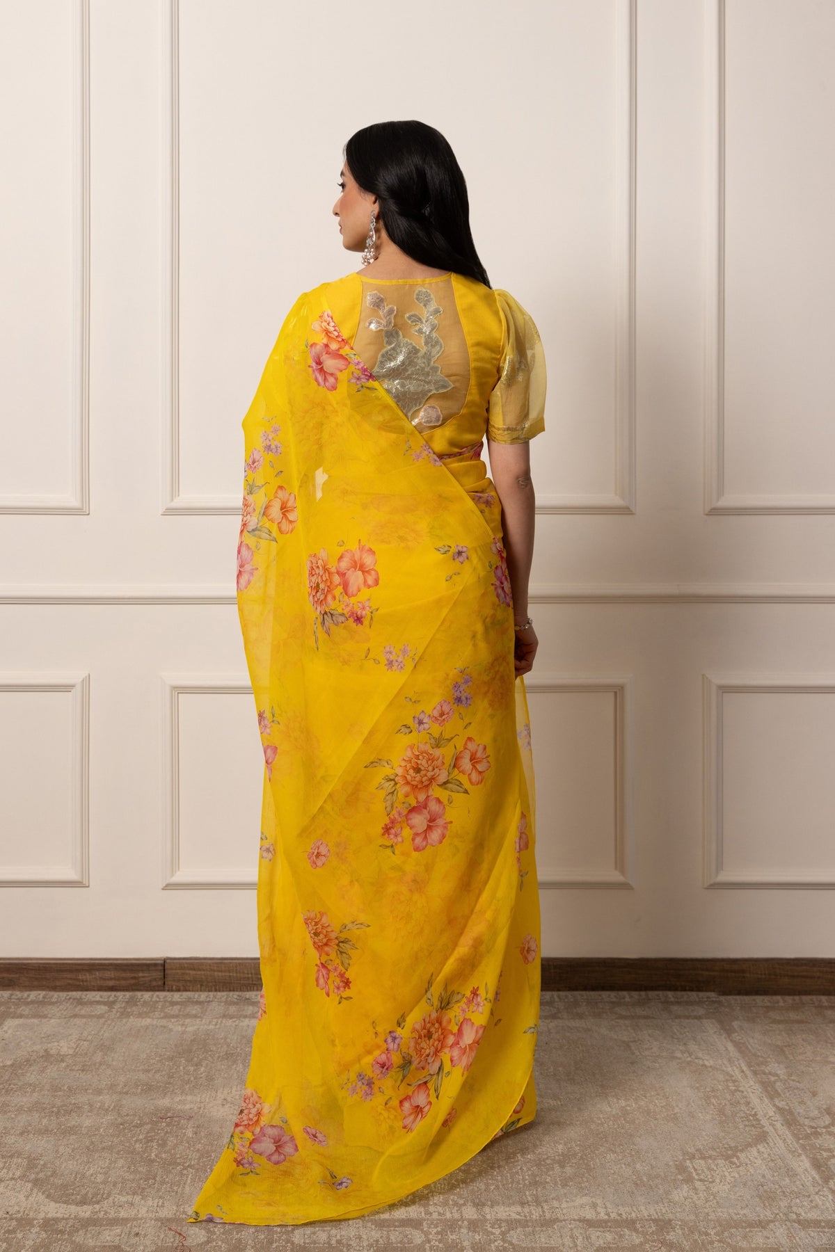 Athena Printed French Chiffon Saree