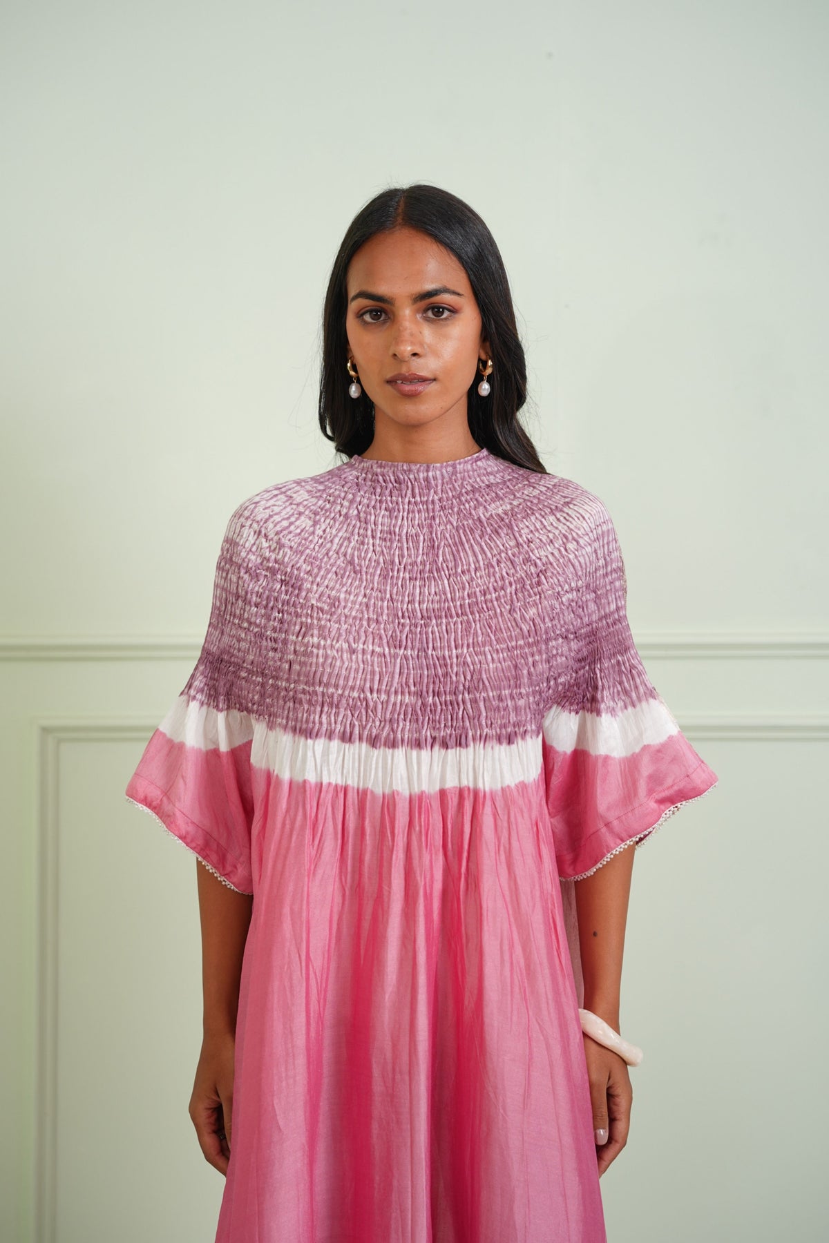 Pink Lilac Shibori Kaftan