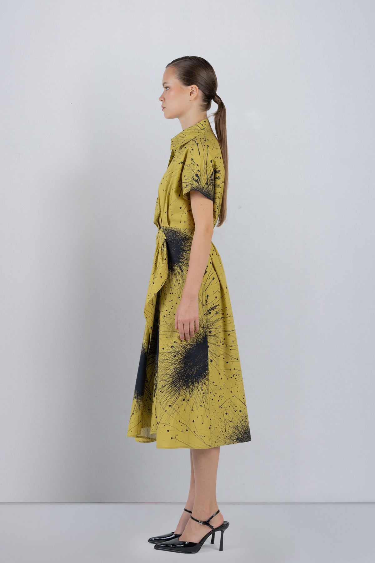 Splatter Wrap Dress