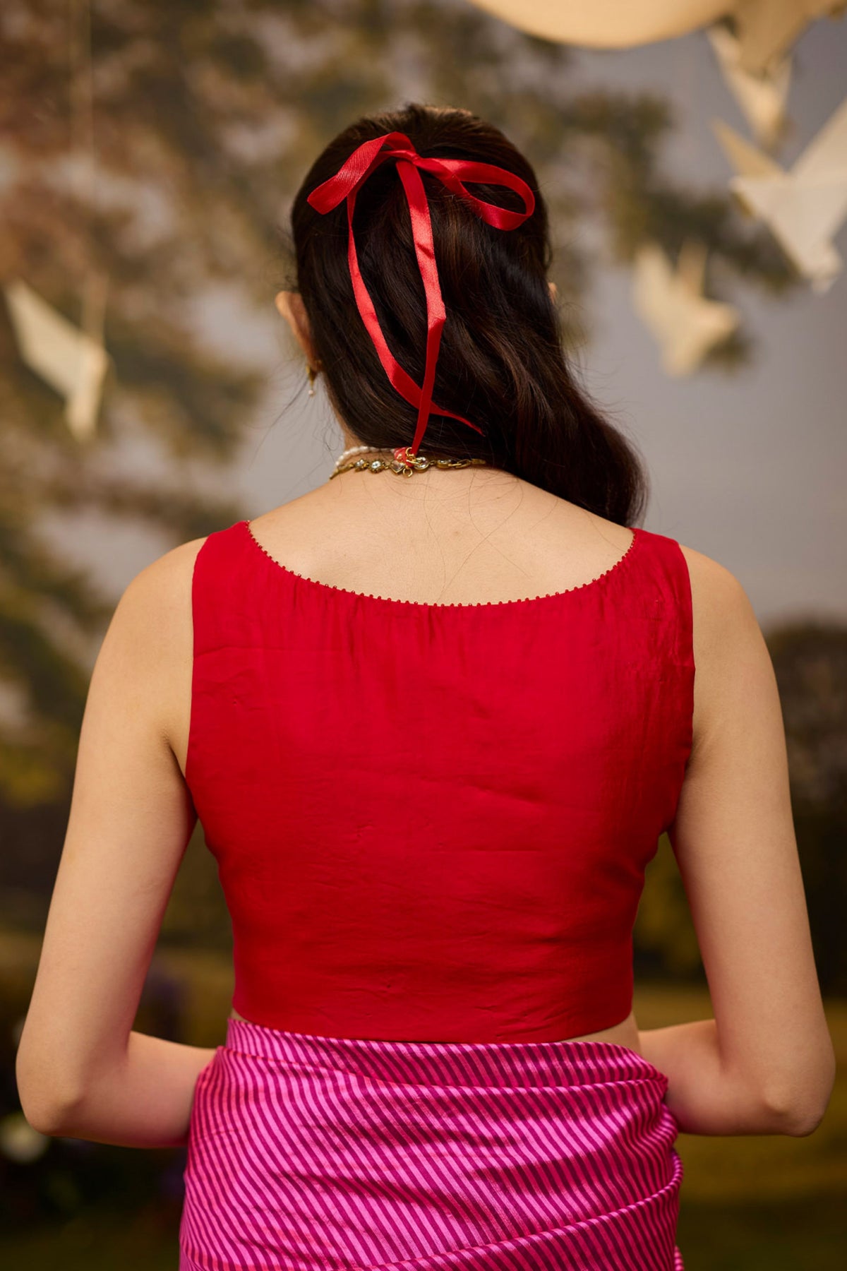 Rhythm n Rhyme Pink Saree