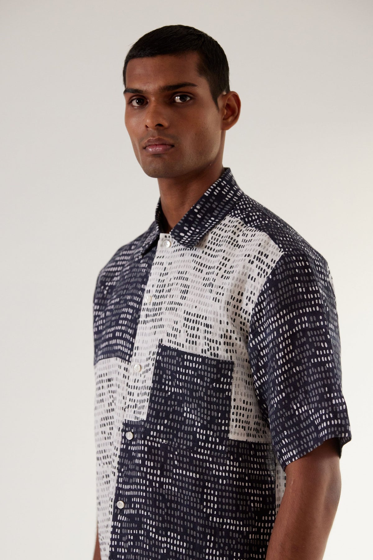Upscale Camo-Block Patch Shirt
